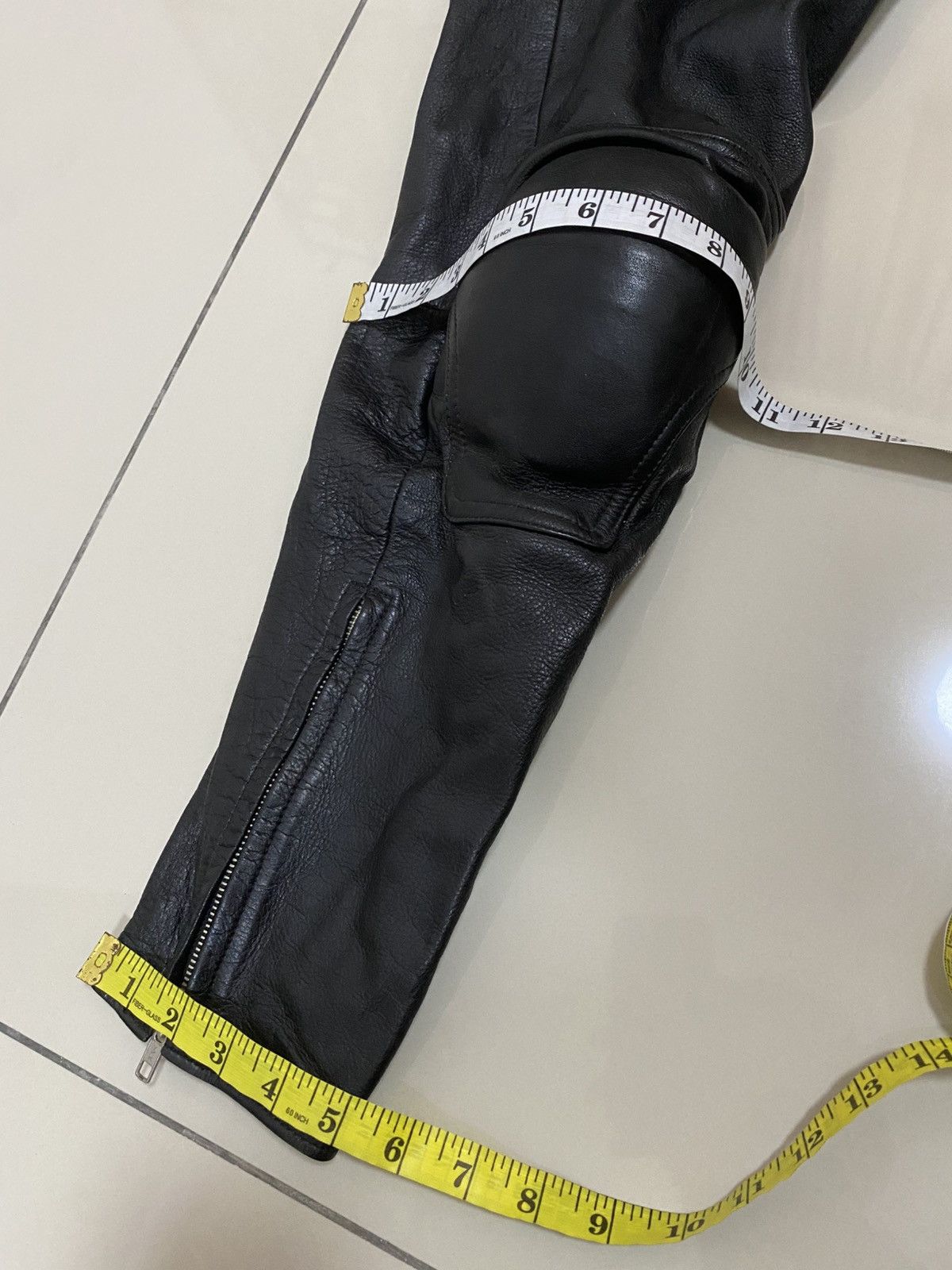 Japanese Brand × Leather × Vintage 90s VTG KUSHITANI HAMAMATSU LEATHER BIKER PANTS Size US 31 - 15 Thumbnail