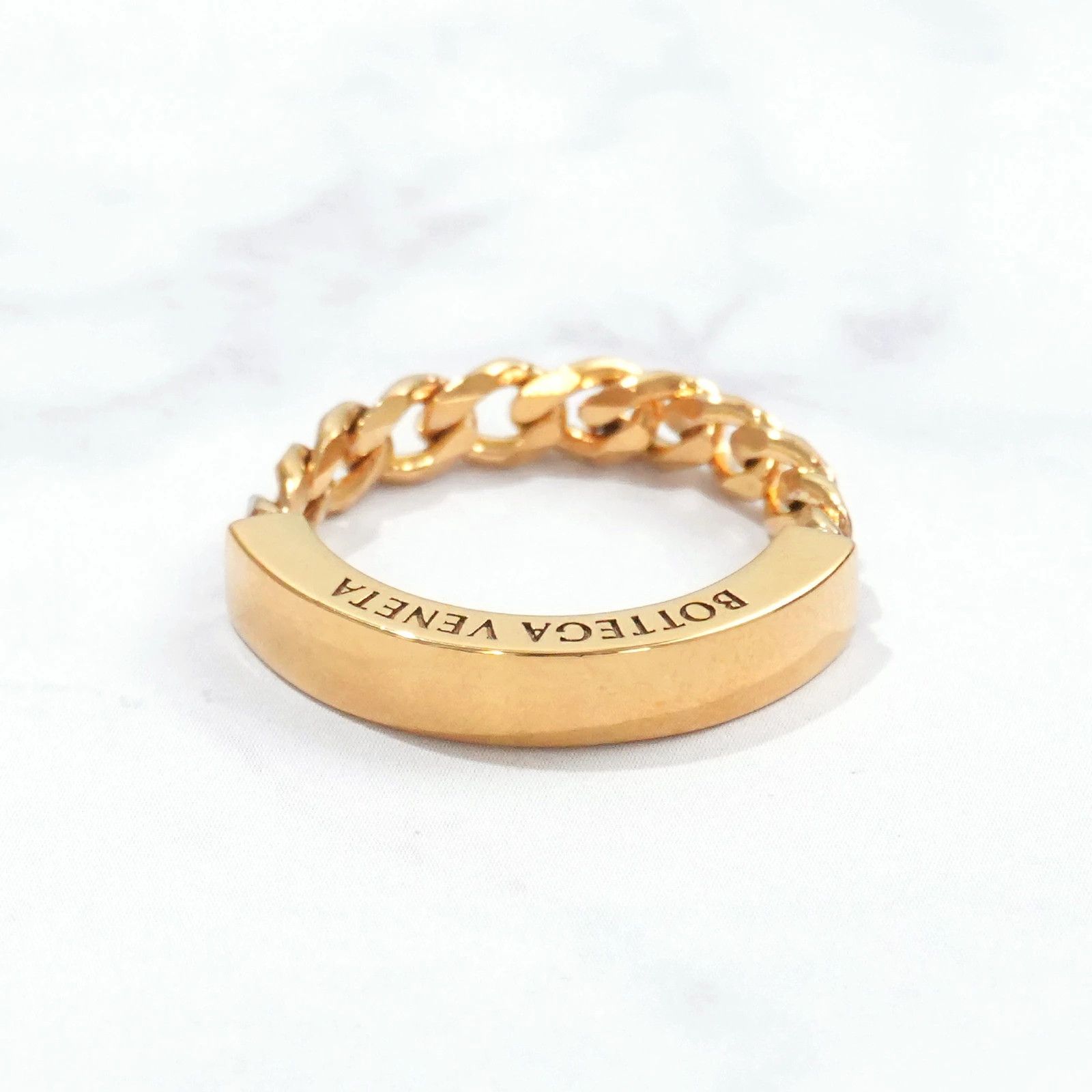 Bottega Veneta BOTTEGA VENETA gold plated Sterling silver chain ring 21 q Size ONE SIZE - 1 Thumbnail