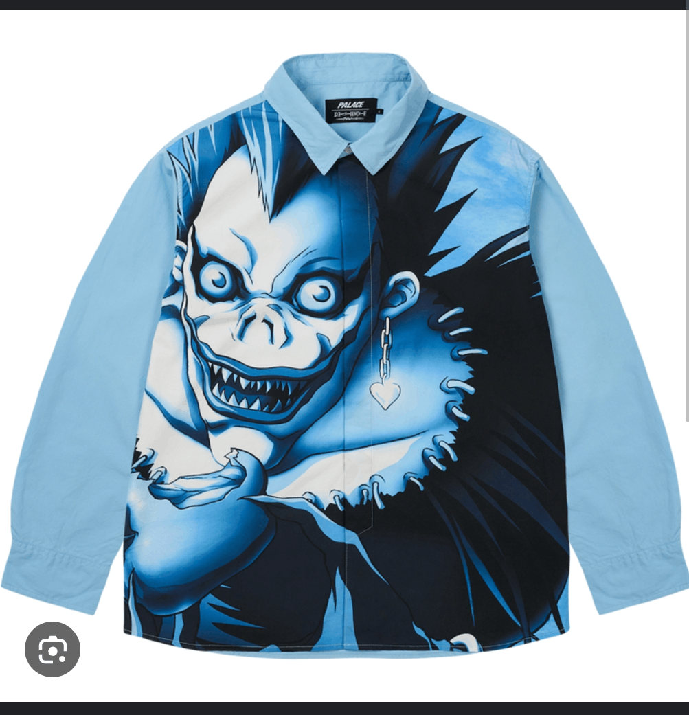 Palace Palace Death Note Ryuk Button Up L/S Shirt Blue XL Size US XL / EU 56 / 4 - 2 Thumbnail