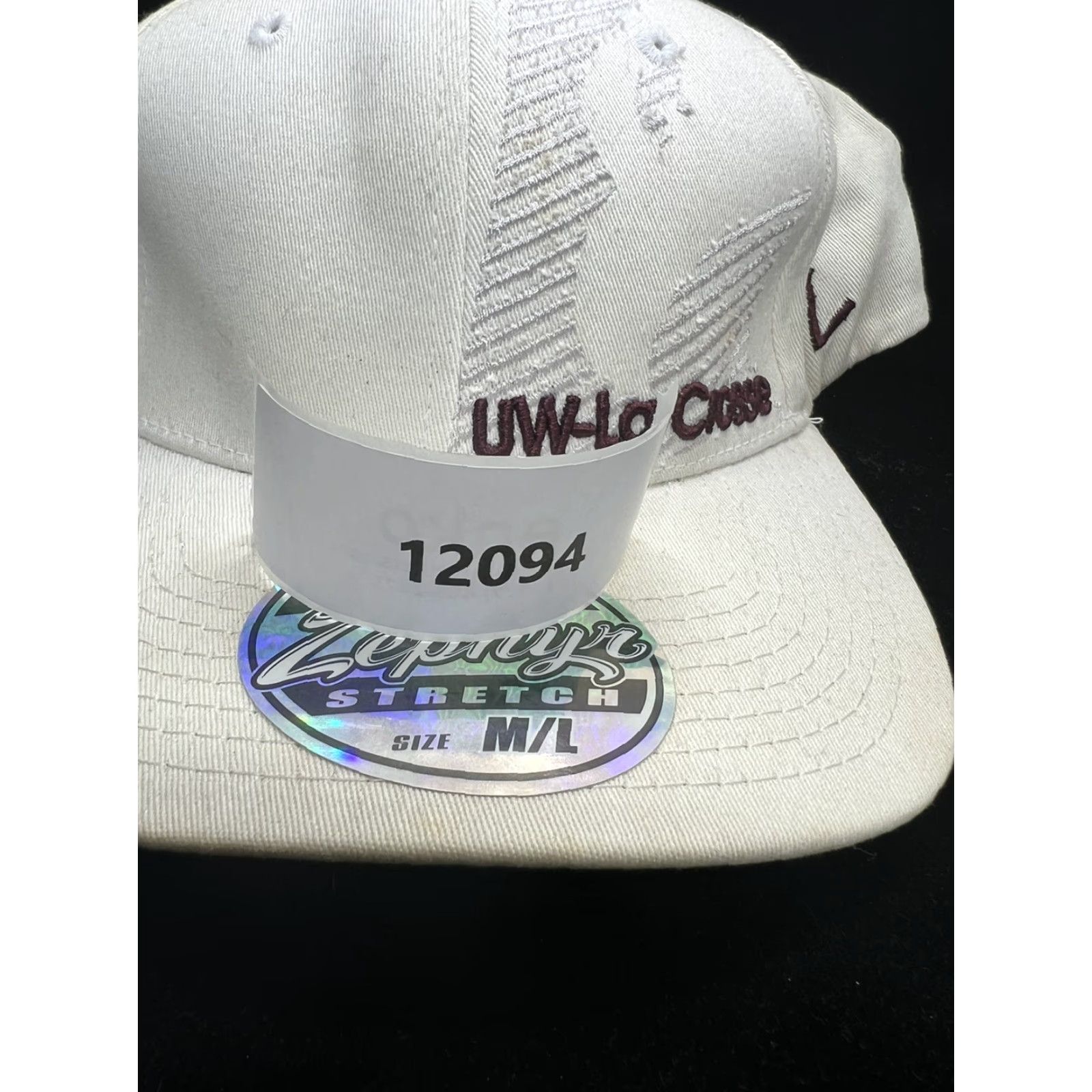 Zephyr ZEphyr Graphix Baseball Cap M/L Adult Embroidered Ivory 97% Cotton 3% Spandex Men Wisconsin UW La Crosse Size ONE SIZE - 7 Thumbnail