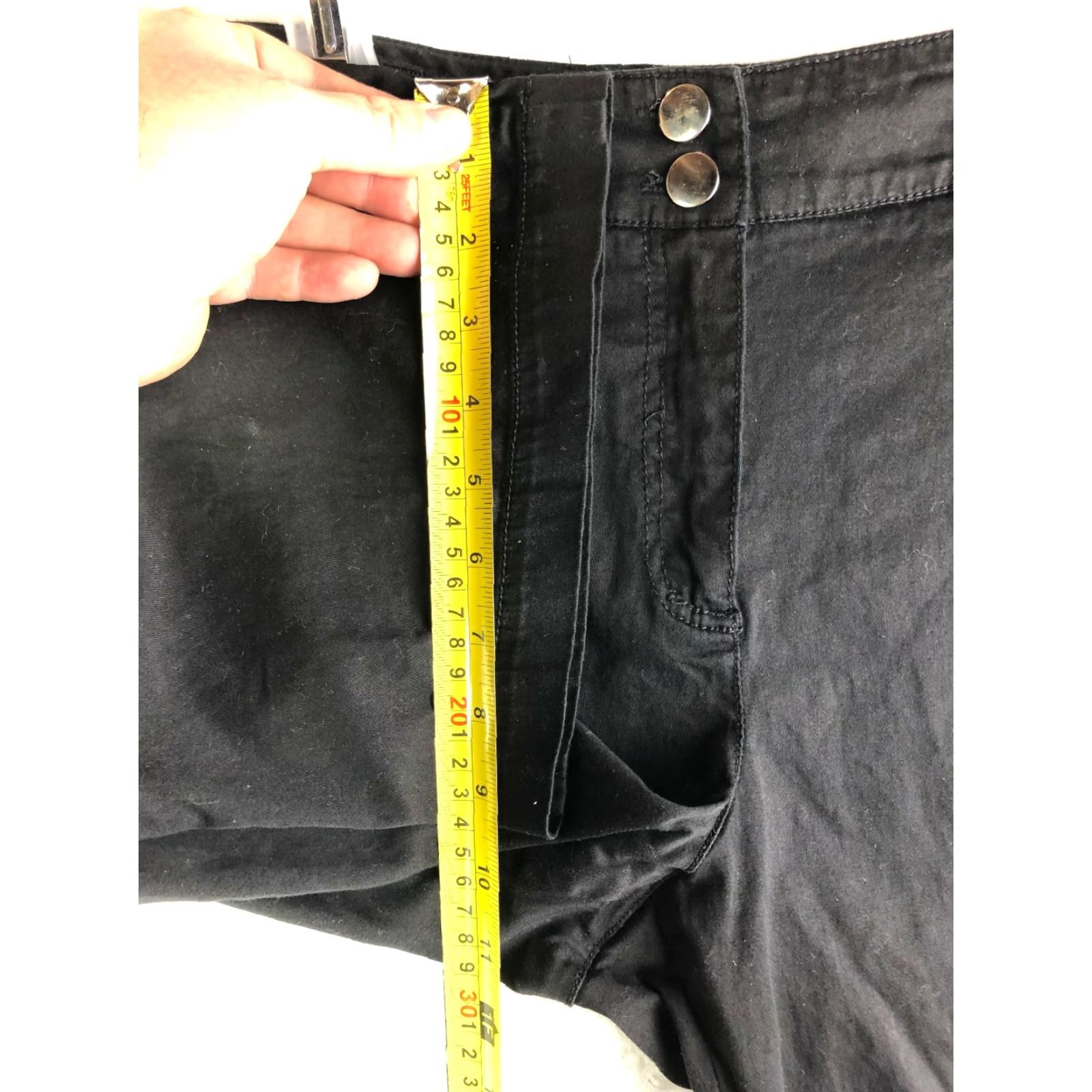 Vintage Larry Levine Mid Rise Stretch Womens Size 14 Black Pants Size 36" / US 14 / IT 50 - 6 Thumbnail