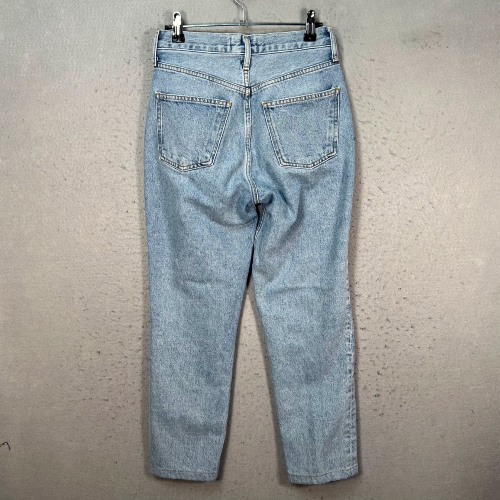 Agolde AGOLDE Jeans Slim High-Rise Light Wash Organic Cotton 24 Womens Tapered 5-Pocket Denim Blue Size 42" / US 20 - 2 Thumbnail