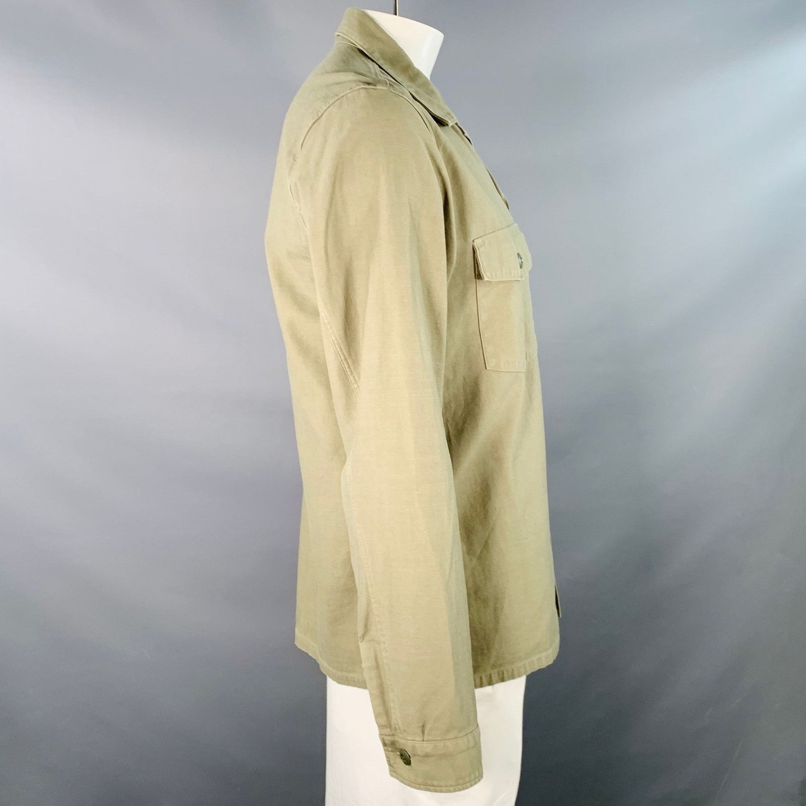 Nonnative Size XL Green Olive Cotton Two Pockets Long Sleeve Shirt Size US XL / EU 56 / 4 - 3 Thumbnail
