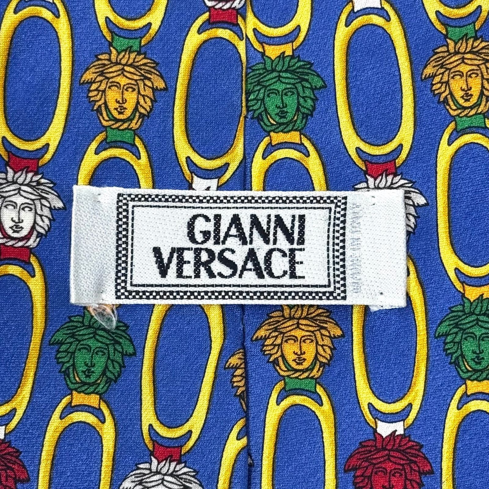 Versace Versace Blue Medusa Tie Size ONE SIZE - 10 Thumbnail