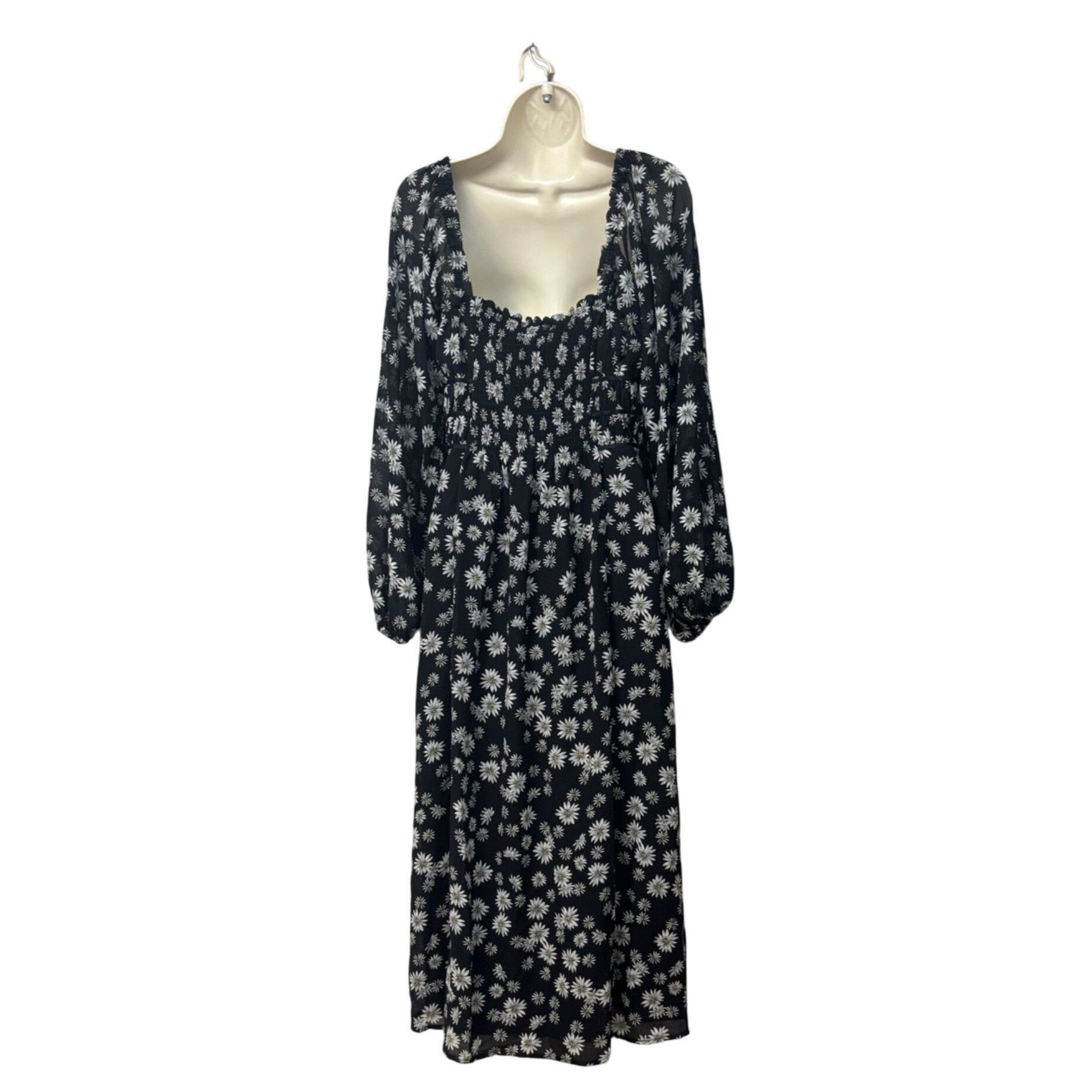 Other LEYDEN Daisy Print Smocked Midi Dress, Black Daisy, Size M Size M / US 6-8 / IT 42-44 - 11 Thumbnail