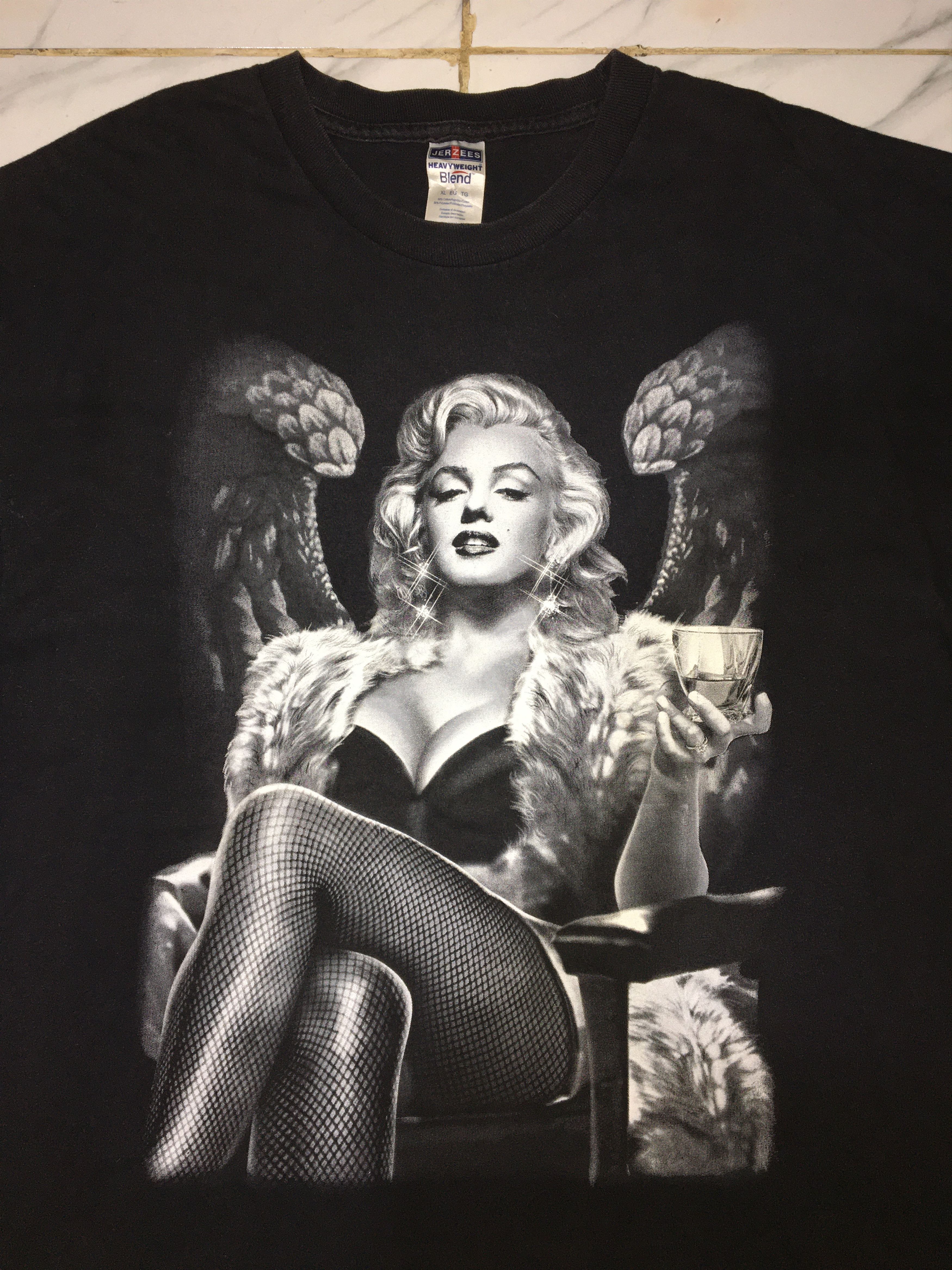 Jerzees VINTAGE MARLYN MONROE BIG PRINT TSHIRT Size US XL / EU 56 / 4 - 2 Thumbnail