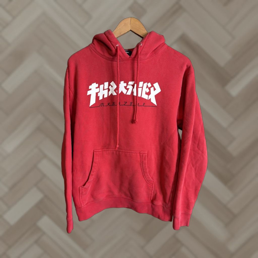 Thrasher Thrasher Sweatshirt Hoodie Adult M Red Logo Graphic Print Pullover Long Sleeve Round Neck 90s 80s Skater Skateboarding Men Size US M / EU 48-50 / 2 - 1 Thumbnail