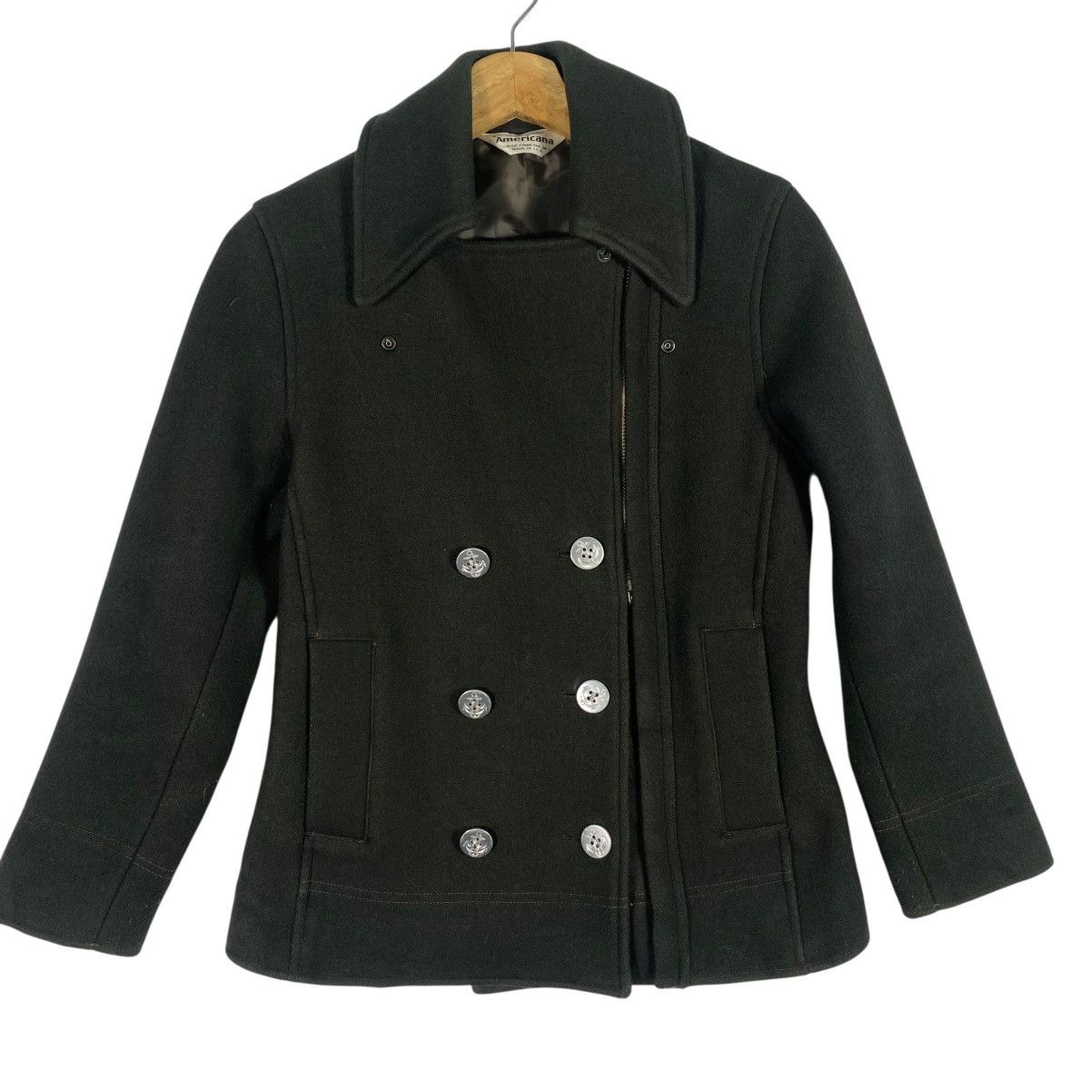 Union LA Vintage Americana Union Made Wool Button/Zipper Jacket S Size S / US 4 / IT 40 - 4 Thumbnail
