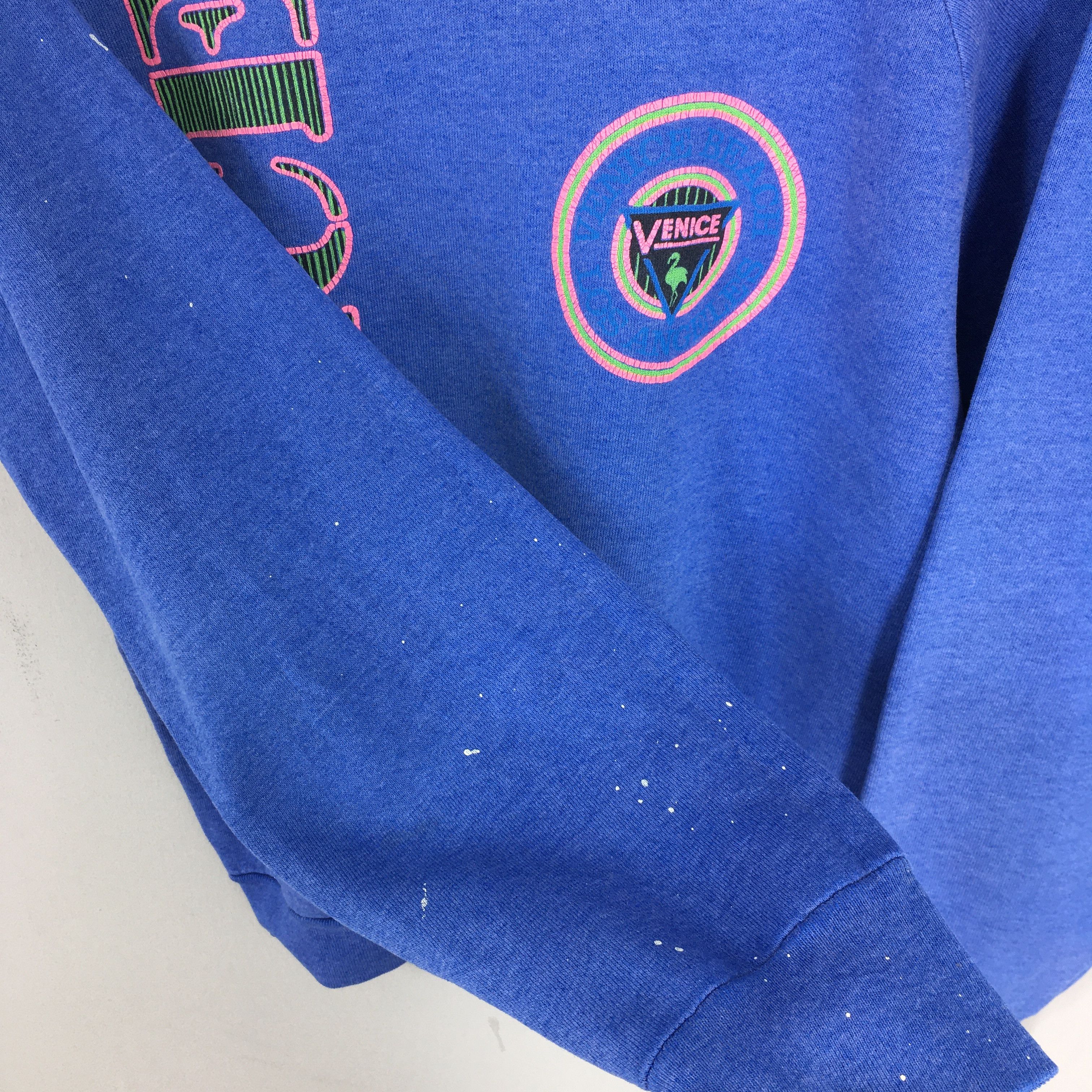 Vintage Vintage 90's Venice Italia Blue Sweatshirt Large Size US L / EU 52-54 / 3 - 6 Thumbnail