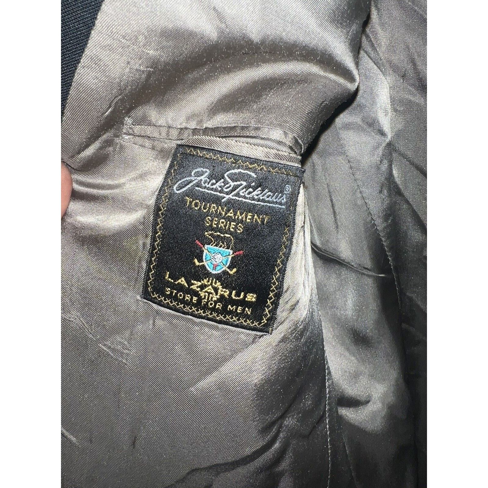 Hart Schaffner Marx Hart Schaffner Marx Black Sport Coat Jack Nicklaus Blazer44R Size 44R - 7 Thumbnail