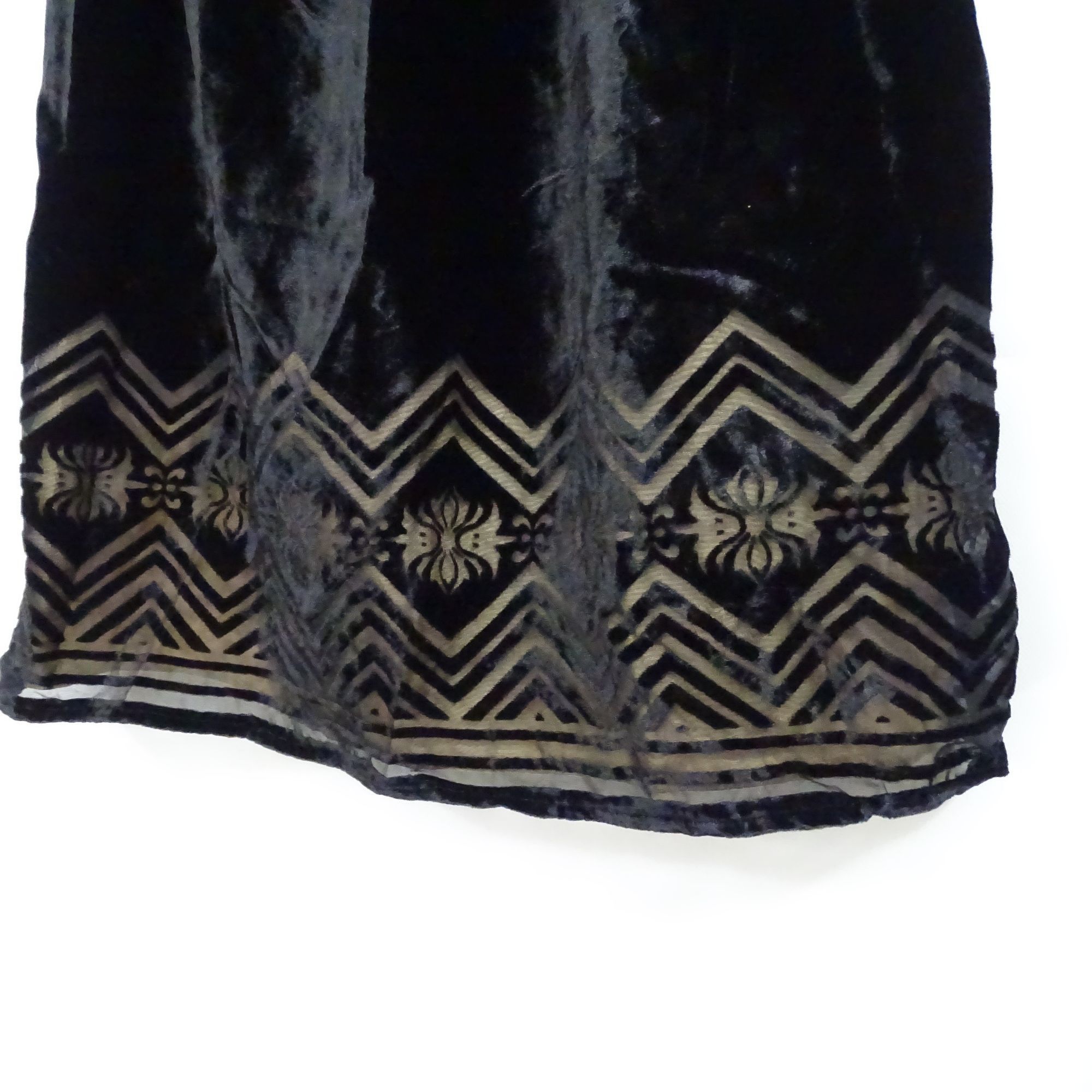 Other Vintage Victor Costa Occasion Black Velvet Skirt Size XS Size 24" / US 00 / IT 34 - 3 Thumbnail
