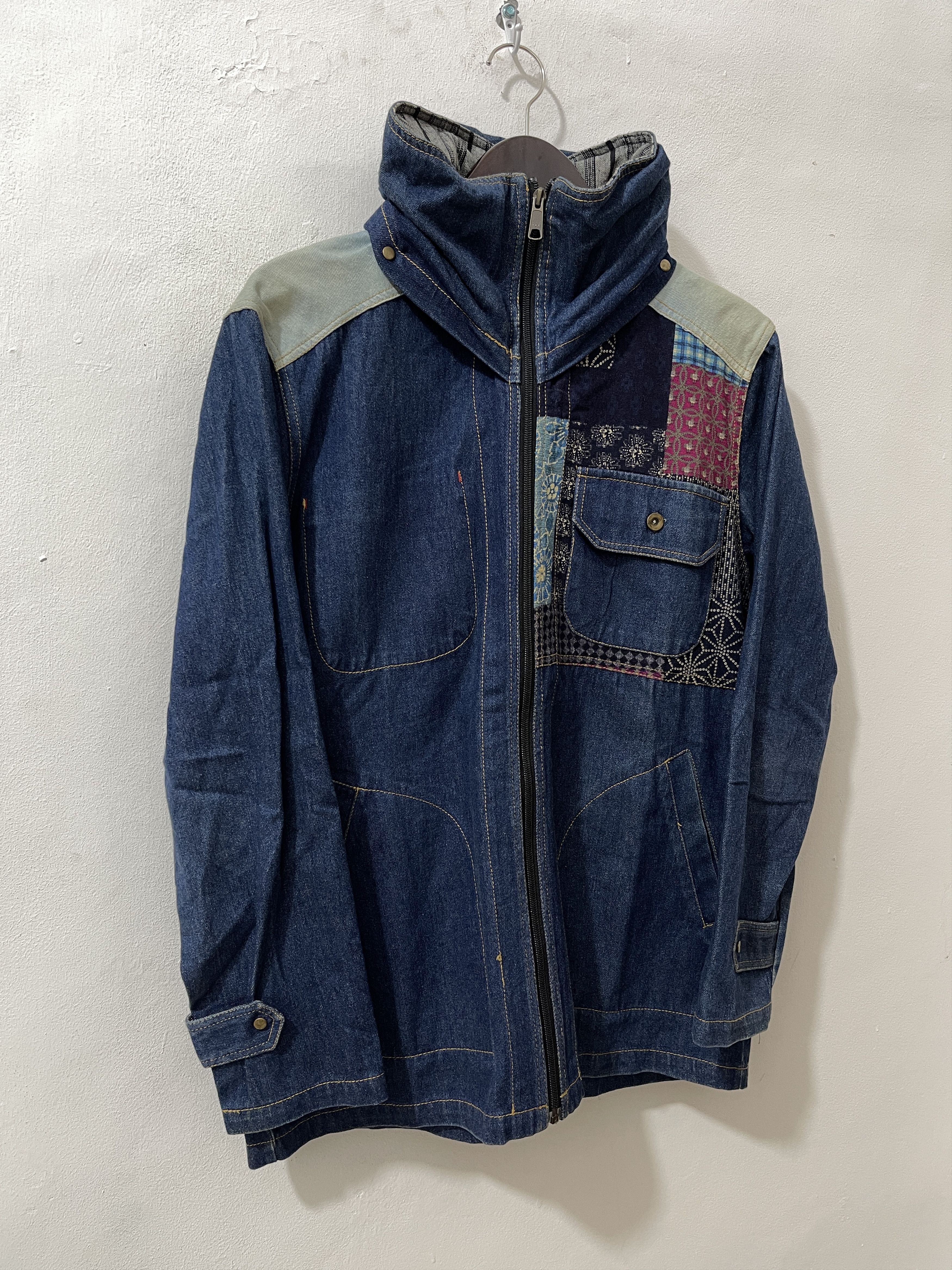 Blue Blue Japan 2000s Amina Japan Crazy Denim Boro Kapital LGB Style Jacket Size US L / EU 52-54 / 3 - 3 Thumbnail