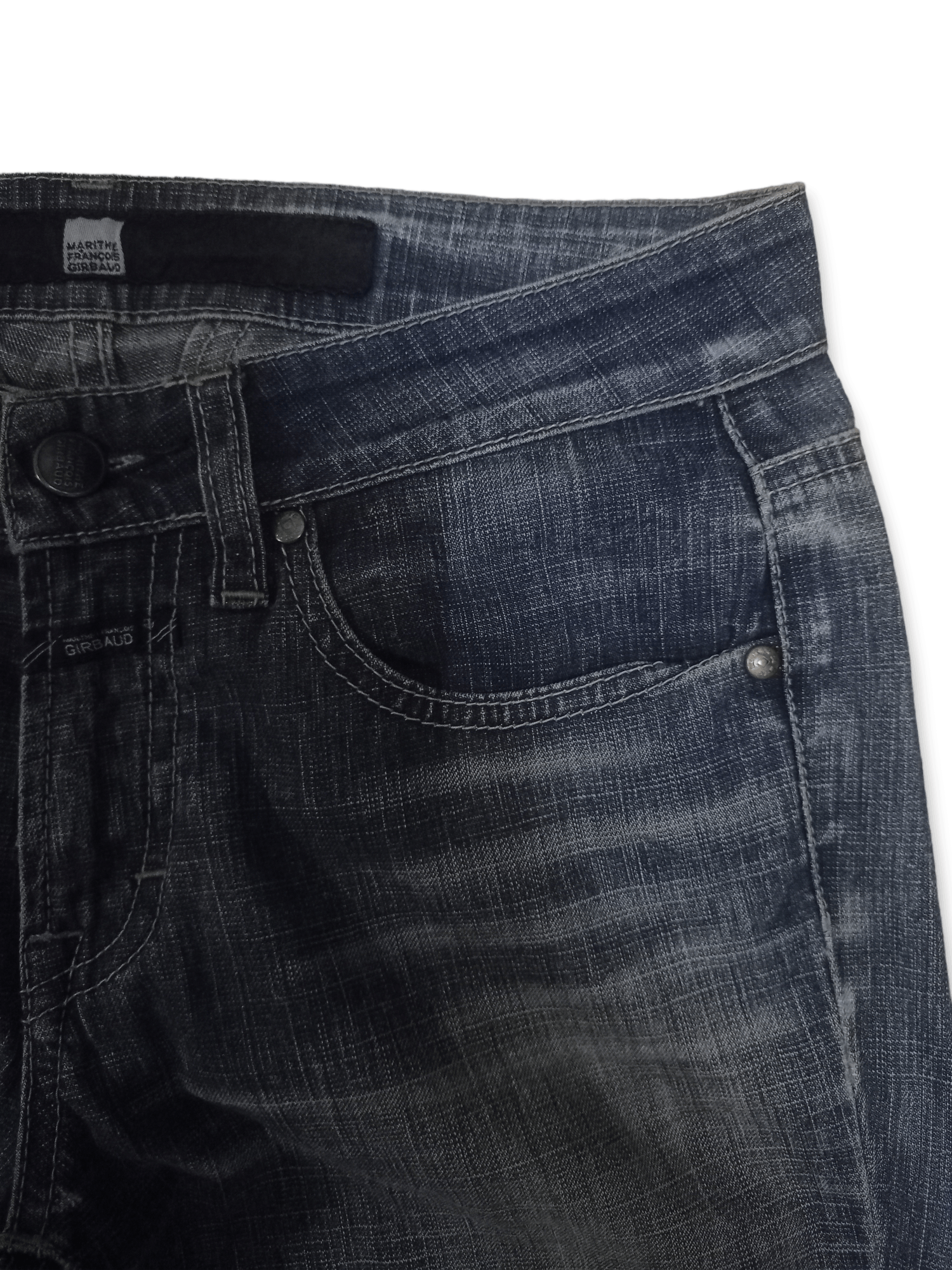 Designer × Marithe + Francois Girbaud Vintage MFG Blue Wash Classic Style Flare Jeans Size US 28 / EU 44 - 5 Thumbnail