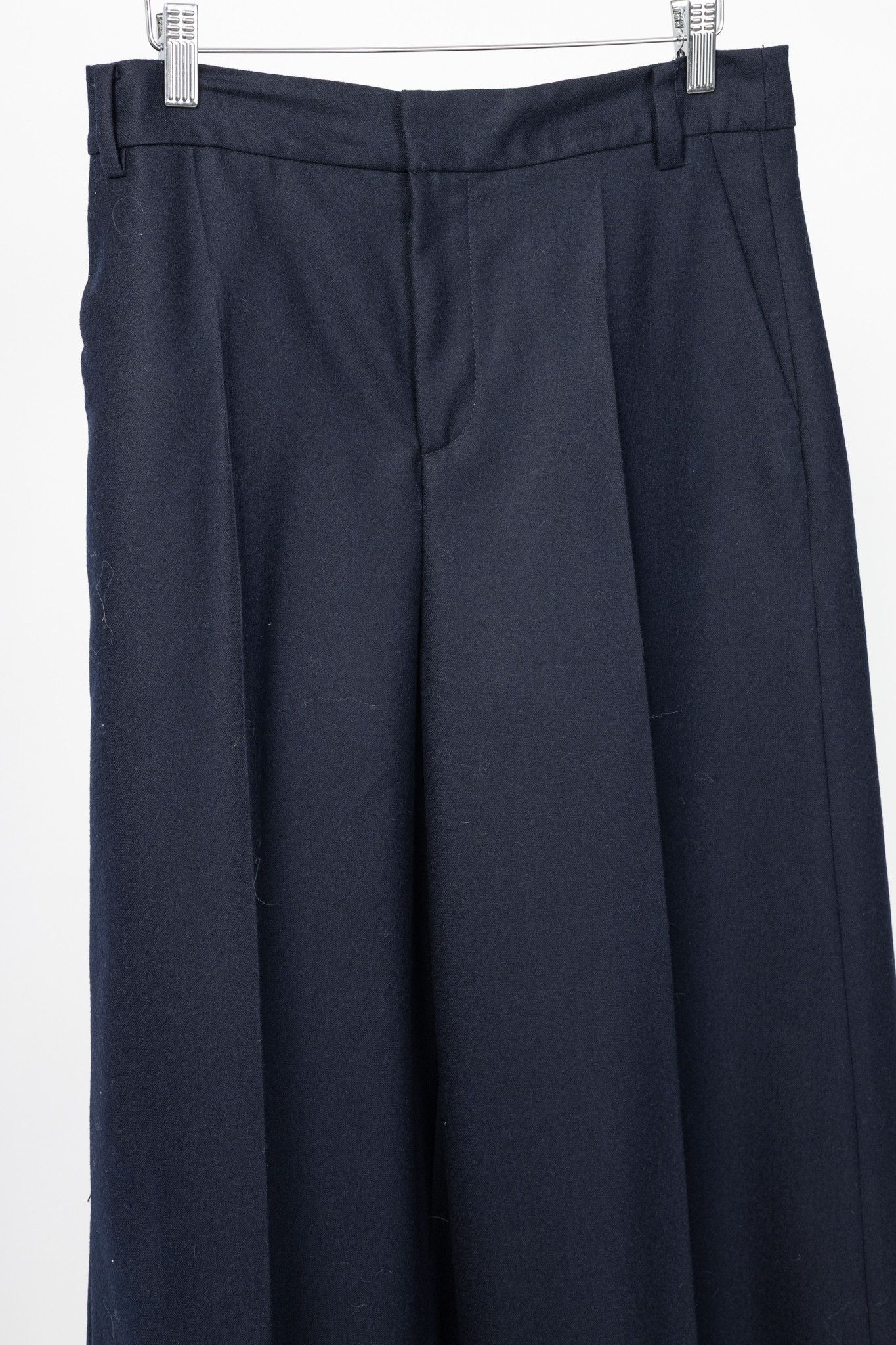Tibi Tibi Murray Navy Superfine Wool Flannel Trouser Size 27" / US 4 / IT 40 - 3 Thumbnail
