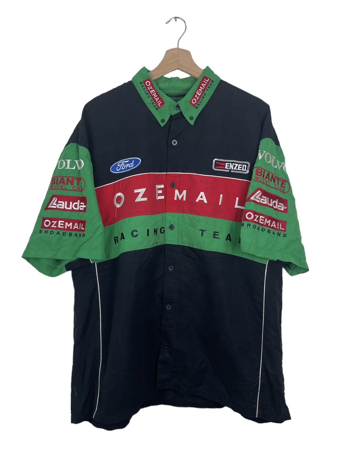 Ford × Vintage Vintage OzEmail Racing Team Ford | 4XL Shirt Embroidered Size US XXL / EU 58 / 5 - 1 Thumbnail