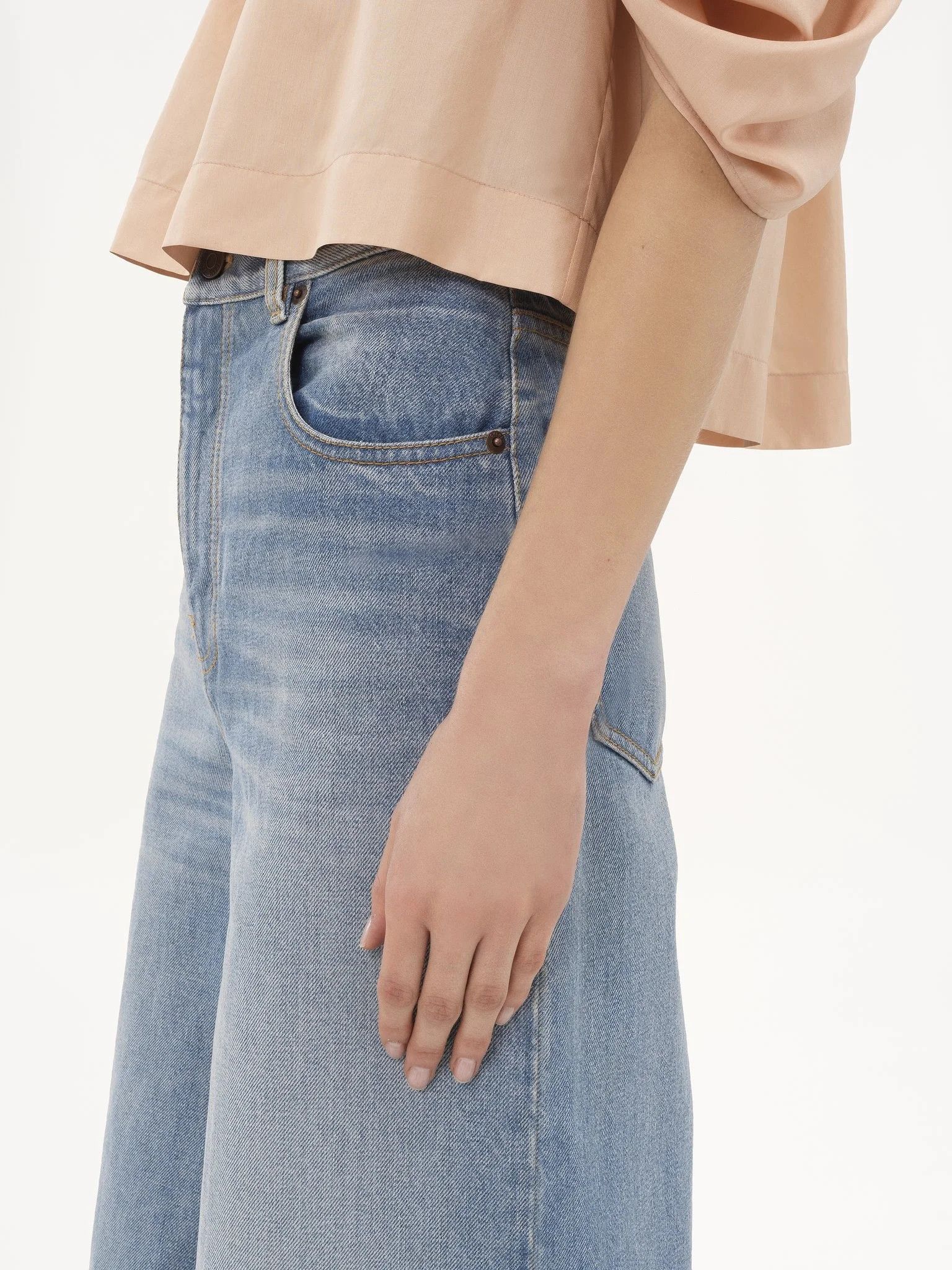 Chloe o1loc1c10326 High-Rise Flare Jeans in Iced Blue Size 28" / US 6 / IT 42 - 5 Thumbnail