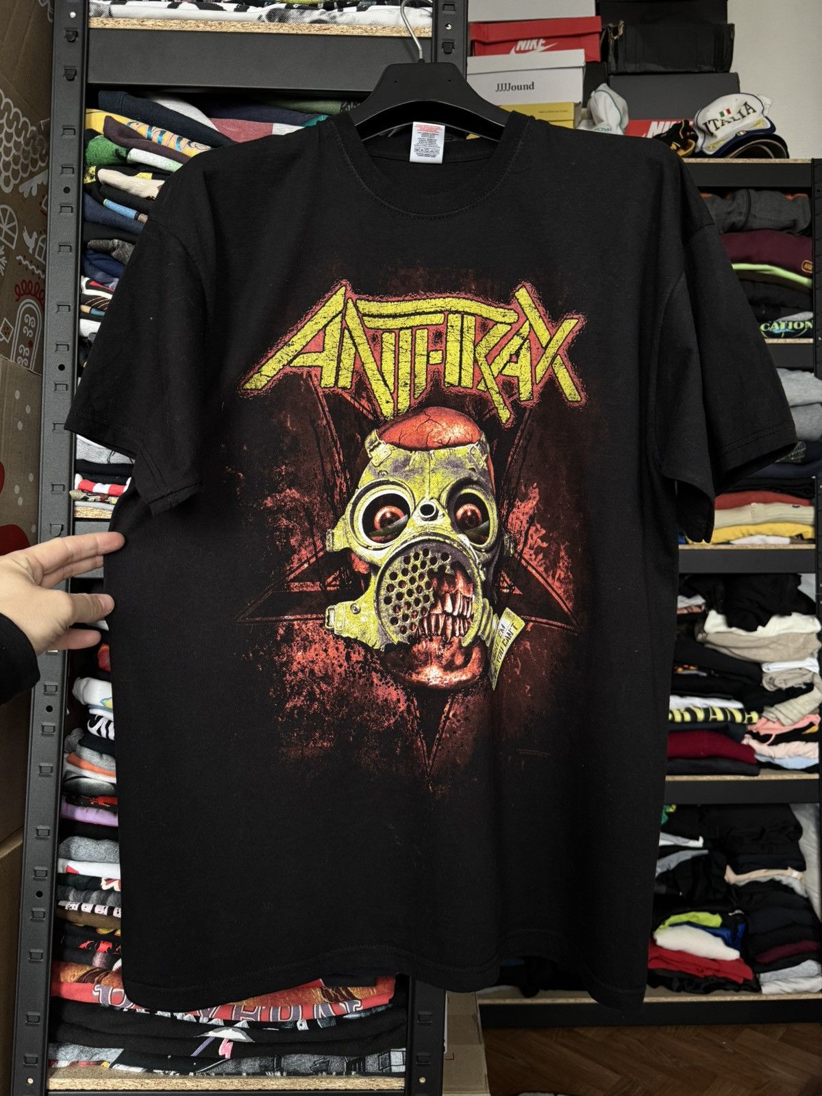 Vintage Anthrax big logo tee Tour Rock t-shirt size: XL Size US XL / EU 56 / 4 - 3 Thumbnail