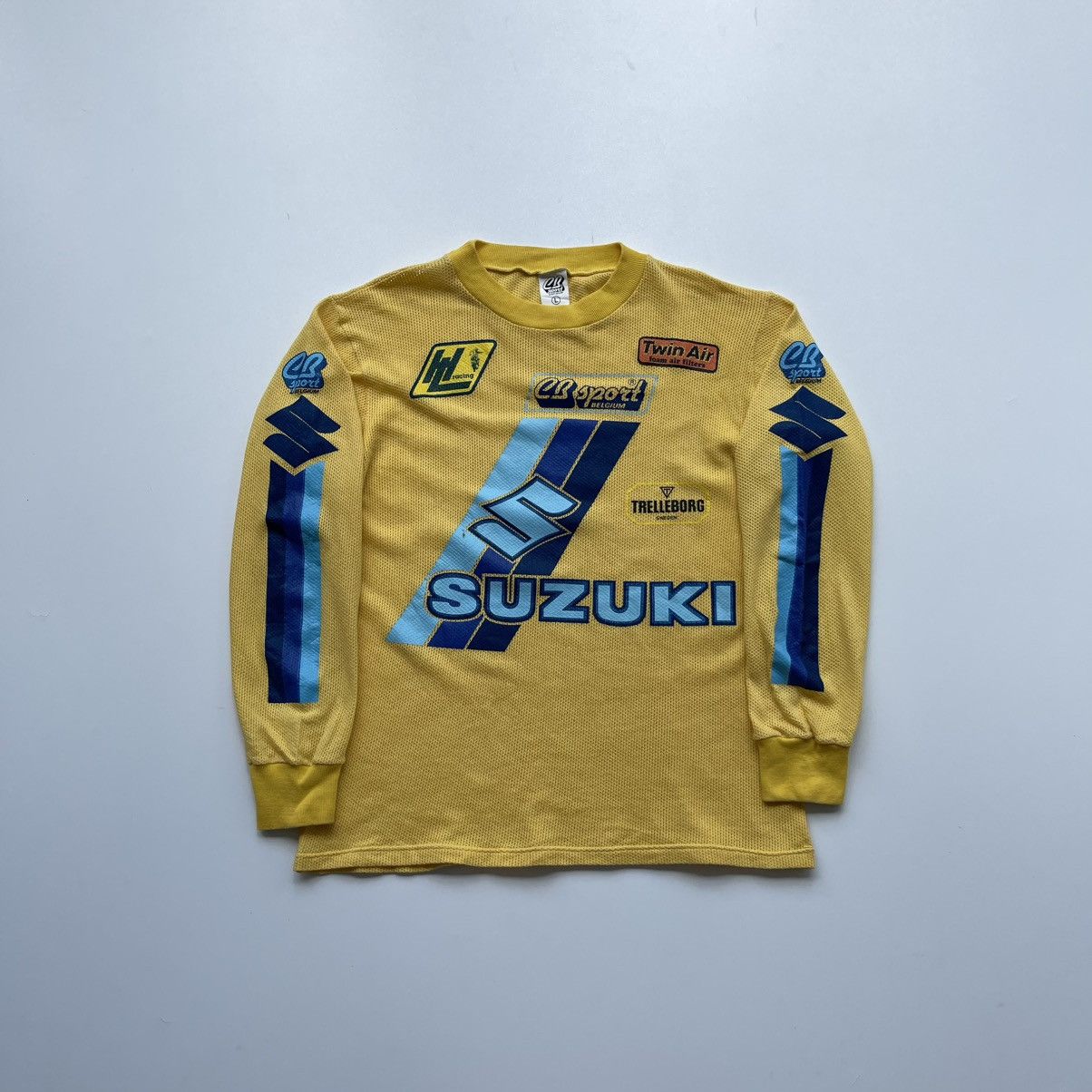 Vintage Suzuki 80’s LB Sport Belgium HL Racing Vintage Moto Jersey Size US M / EU 48-50 / 2 - 5 Thumbnail