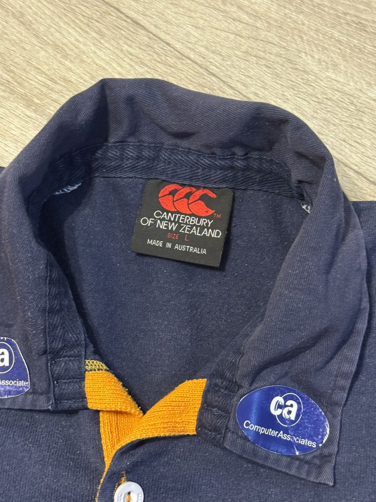 Canterbury of New Zealand 🔷Rare Vintage ACT Brumbies 1999/2001 Vodafone Rugby Shirt🔷 Size US L / EU 52-54 / 3 - 5 Thumbnail