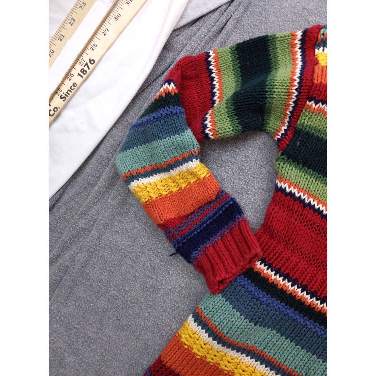 Chaps Chaps Sweater Mens Medium Multicolor Striped Crewneck Chunky Knit Pullover Size US M / EU 48-50 / 2 - 4 Thumbnail