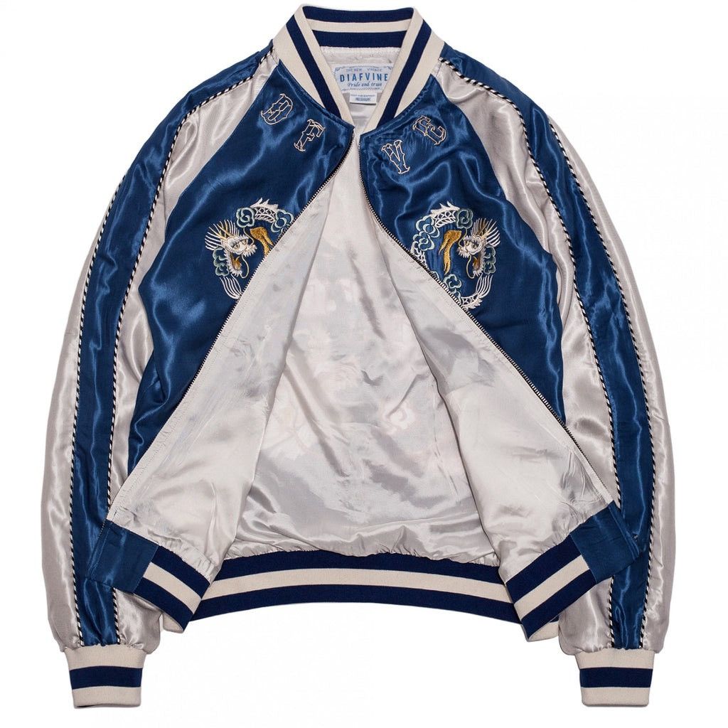 Japanese Brand Rare Vintage Sukajan Souvenir Jacket Blue / Silver Size US M / EU 48-50 / 2 - 6 Thumbnail