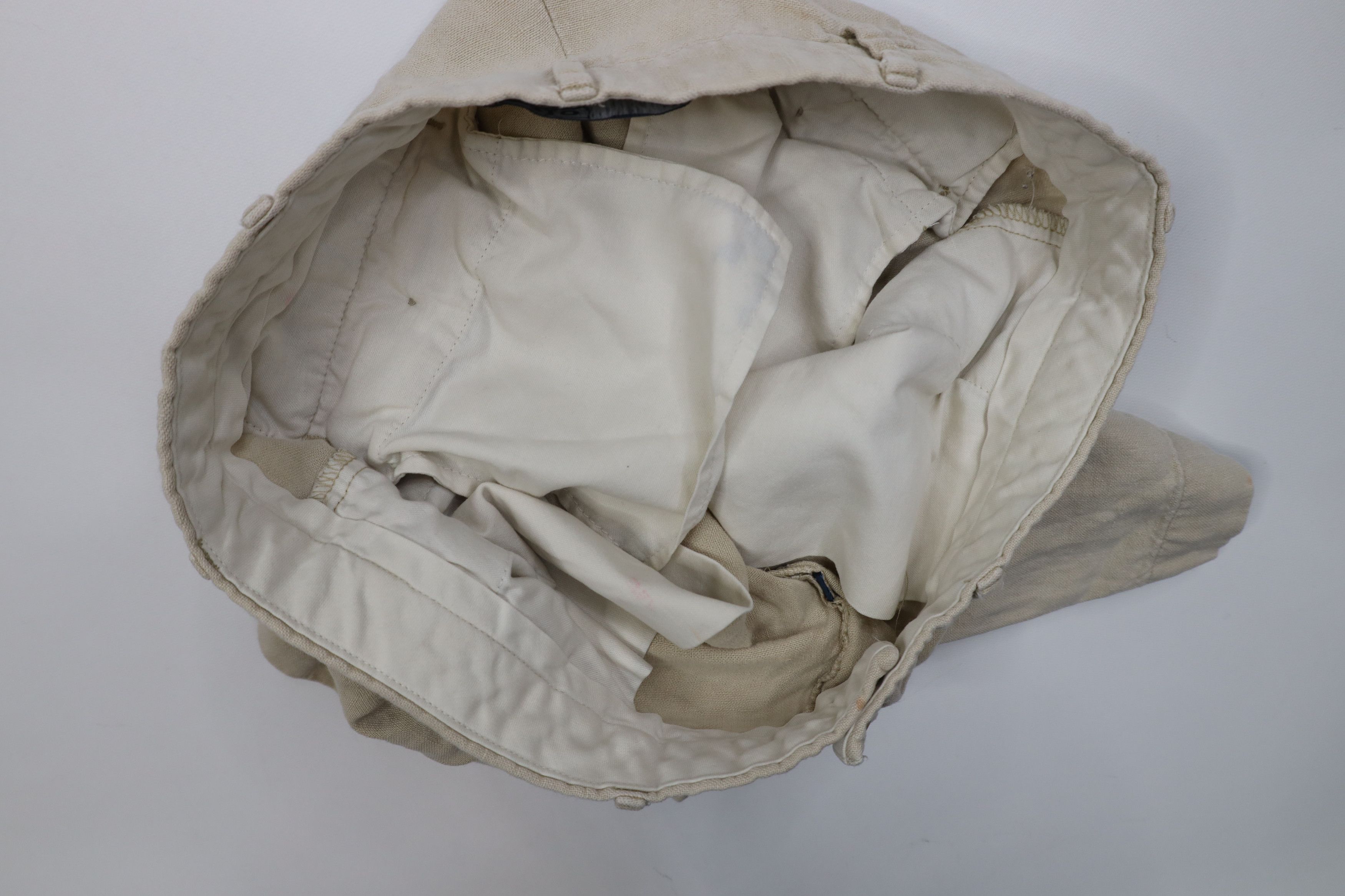 Ralph Lauren Vintage 90s Ralph Lauren Linen Above Knee Chino Shorts Beige Size US 34 / EU 50 - 8 Thumbnail