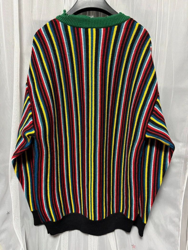 Balenciaga Balenciaga balenciaga striped green sweater with logo -250 Size US S / EU 44-46 / 1 - 5 Thumbnail