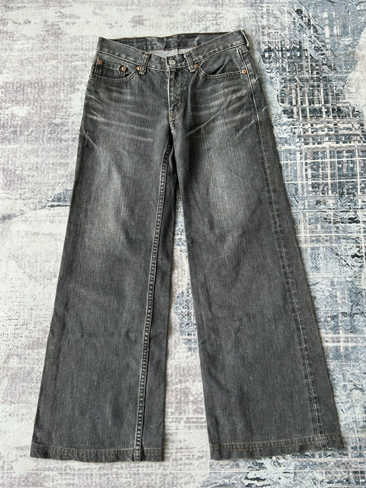 Levi's Y2K Japan Levis Bootcut Black Jeans Size US 27 - 2 Thumbnail