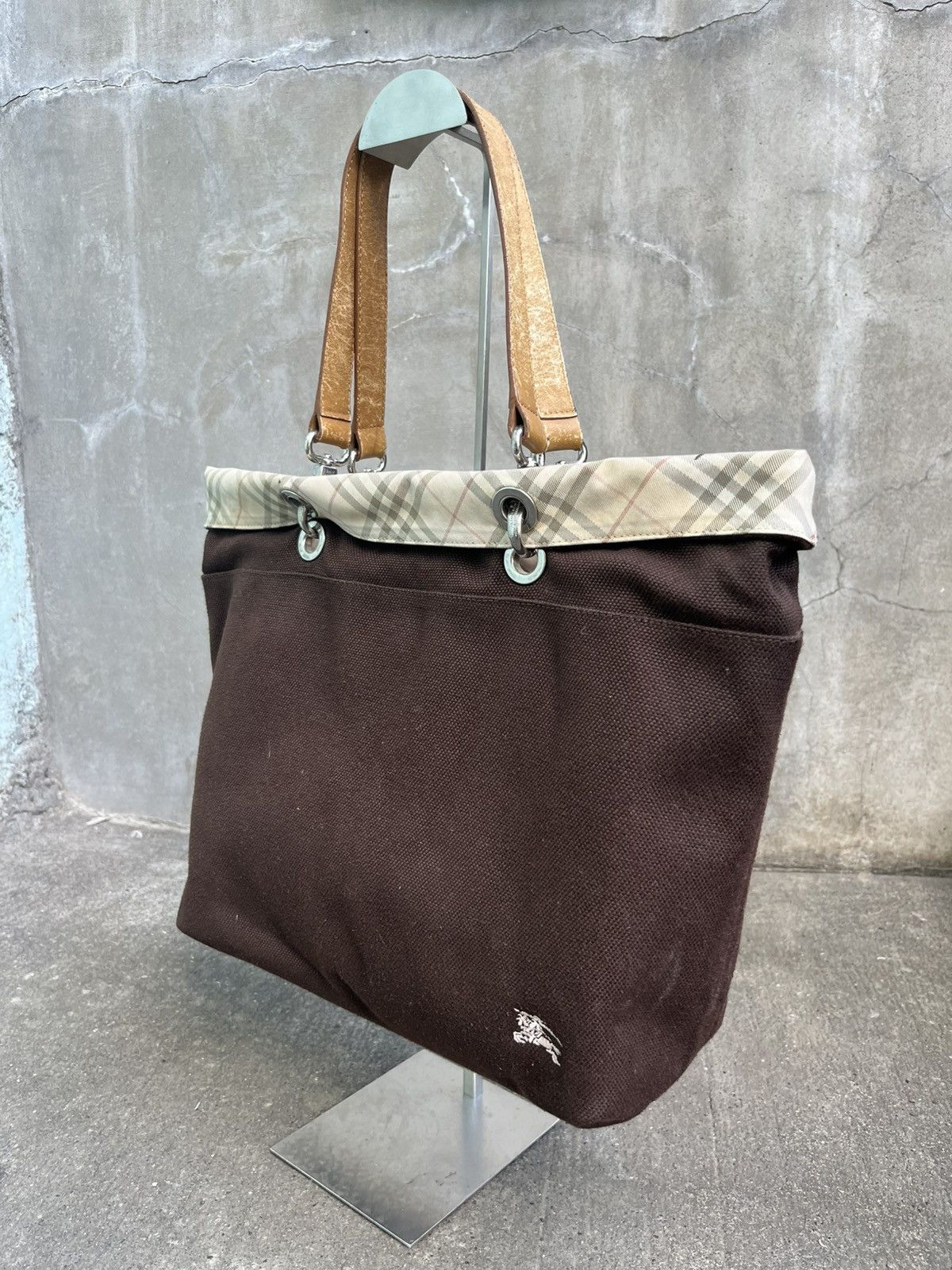 Burberry Blue Label Brown Canvas Shoulder Bag Size ONE SIZE - 3 Thumbnail