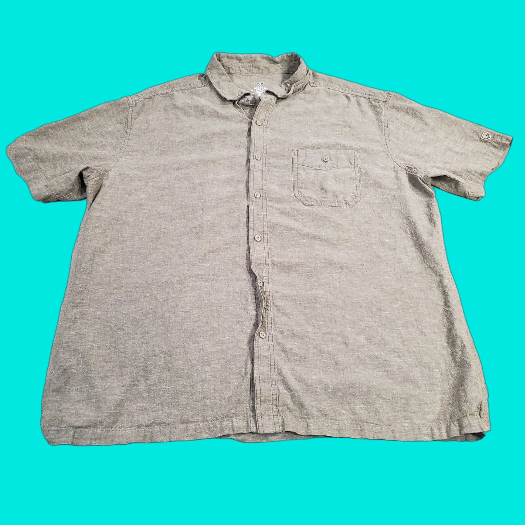 Vintage Kuhl Getaway Shirt Mens XL Green Hemp Button Up Outdoors Camp 7486 Size US XL / EU 56 / 4 - 1 Thumbnail
