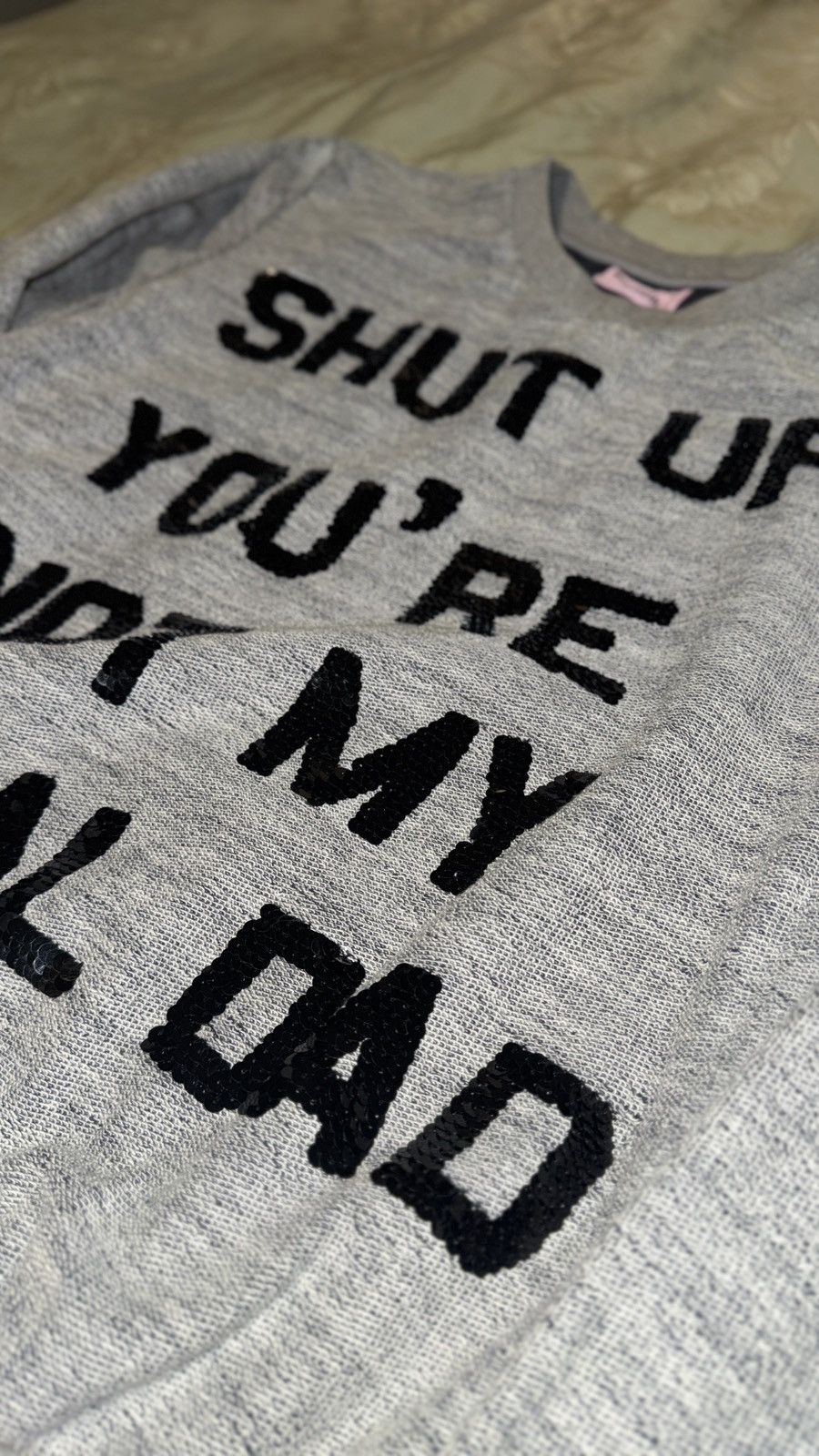 ASHISH Ashish Sequins Shut up you re not my real dad sweater Size US M / EU 48-50 / 2 - 3 Thumbnail