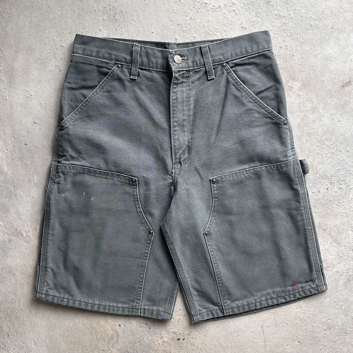 image of (29X9.8)!!! 00S Carhartt Double Knee B80 Mos Shorts in Moss Green, Men's
