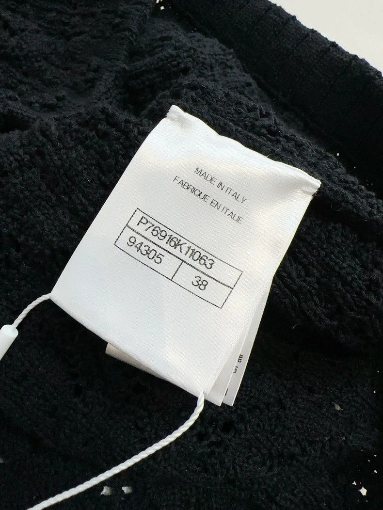 Chanel Chanel 24P black hollow flower knit crochet sweater Size XS / US 0-2 / IT 36-38 - 6 Thumbnail