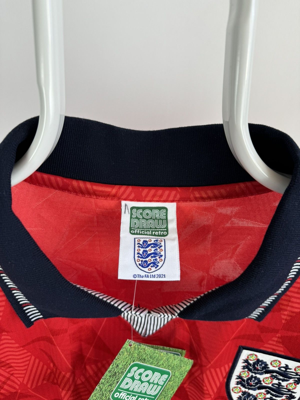 Vintage Score Draw Official Retro England Football Jersey Shirt Size US XXL / EU 58 / 5 - 3 Thumbnail