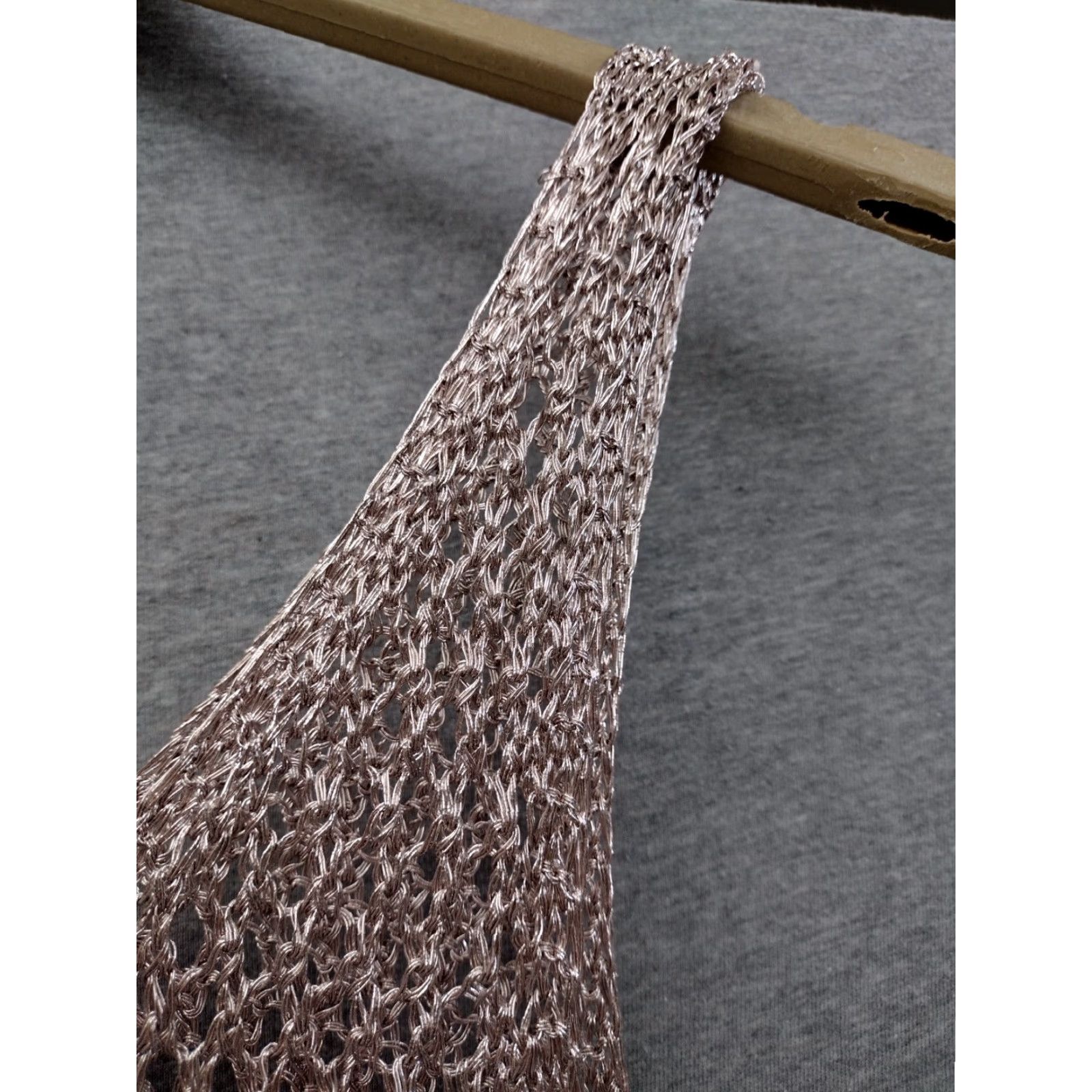 Pinko Codigo Crochet Long Knit Dress L Pink V-Neck Sleeveless Bodycon Womens Size L / US 10 / IT 46 - 6 Thumbnail