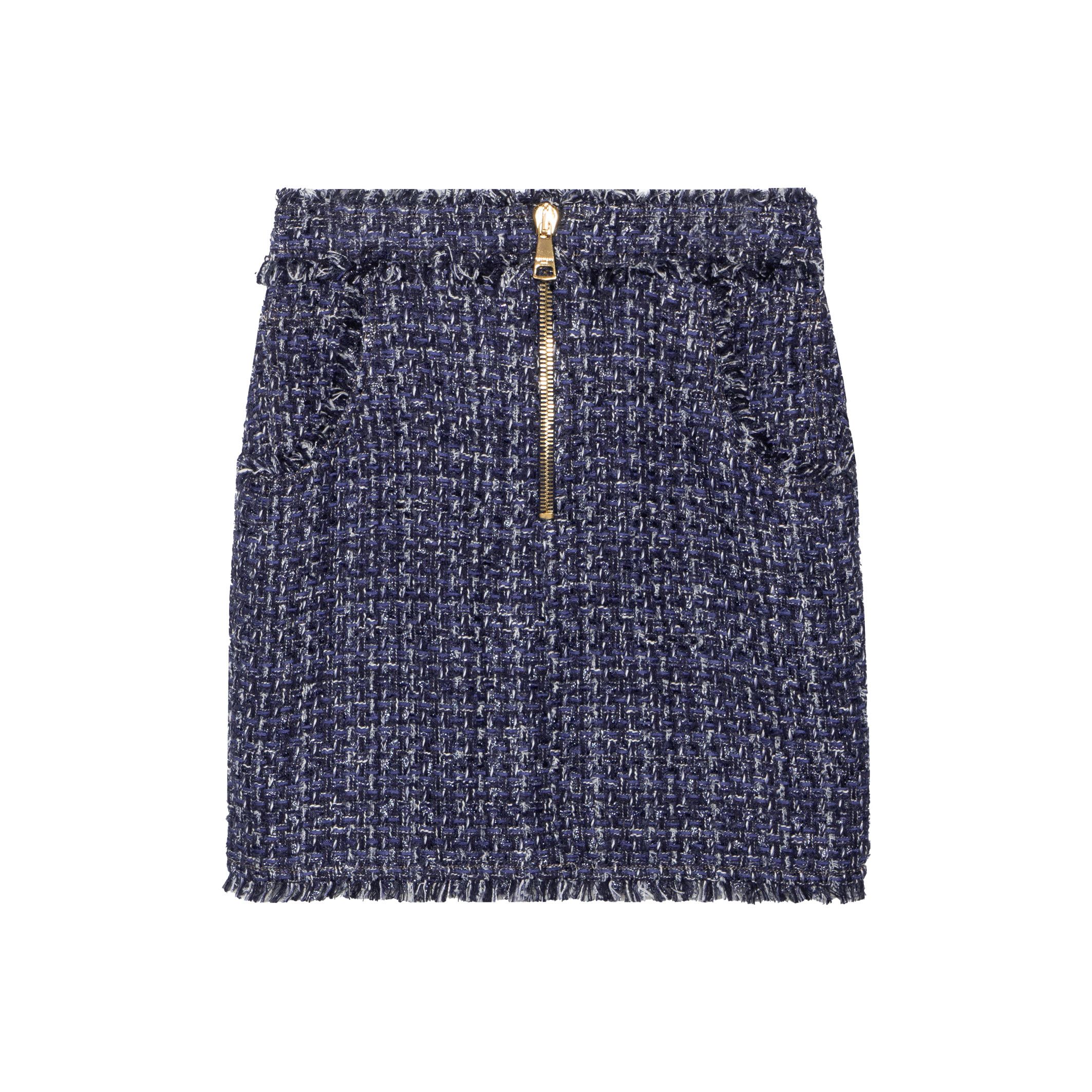 Balmain Balmain Tweed Zip Mini Skirt Size 42 Size 30" / US 8 / IT 44 - 1 Thumbnail