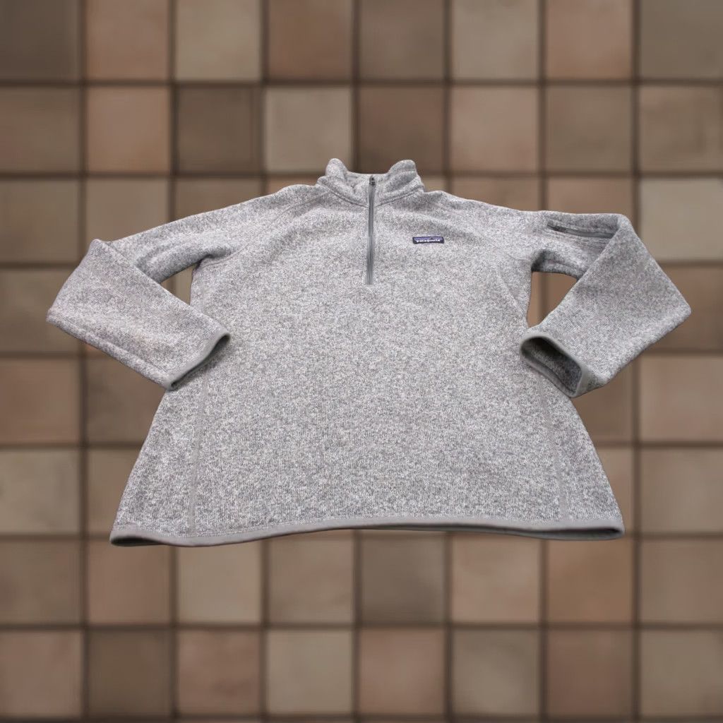 Patagonia Patagonia Jacket Women L Gray Better Sweater Fleece Zip Pockets Windproof 1/4 Zip Outdoor Outdoor Windbreaker Regular 25617 Size L / US 10 / IT 46 - 1 Thumbnail