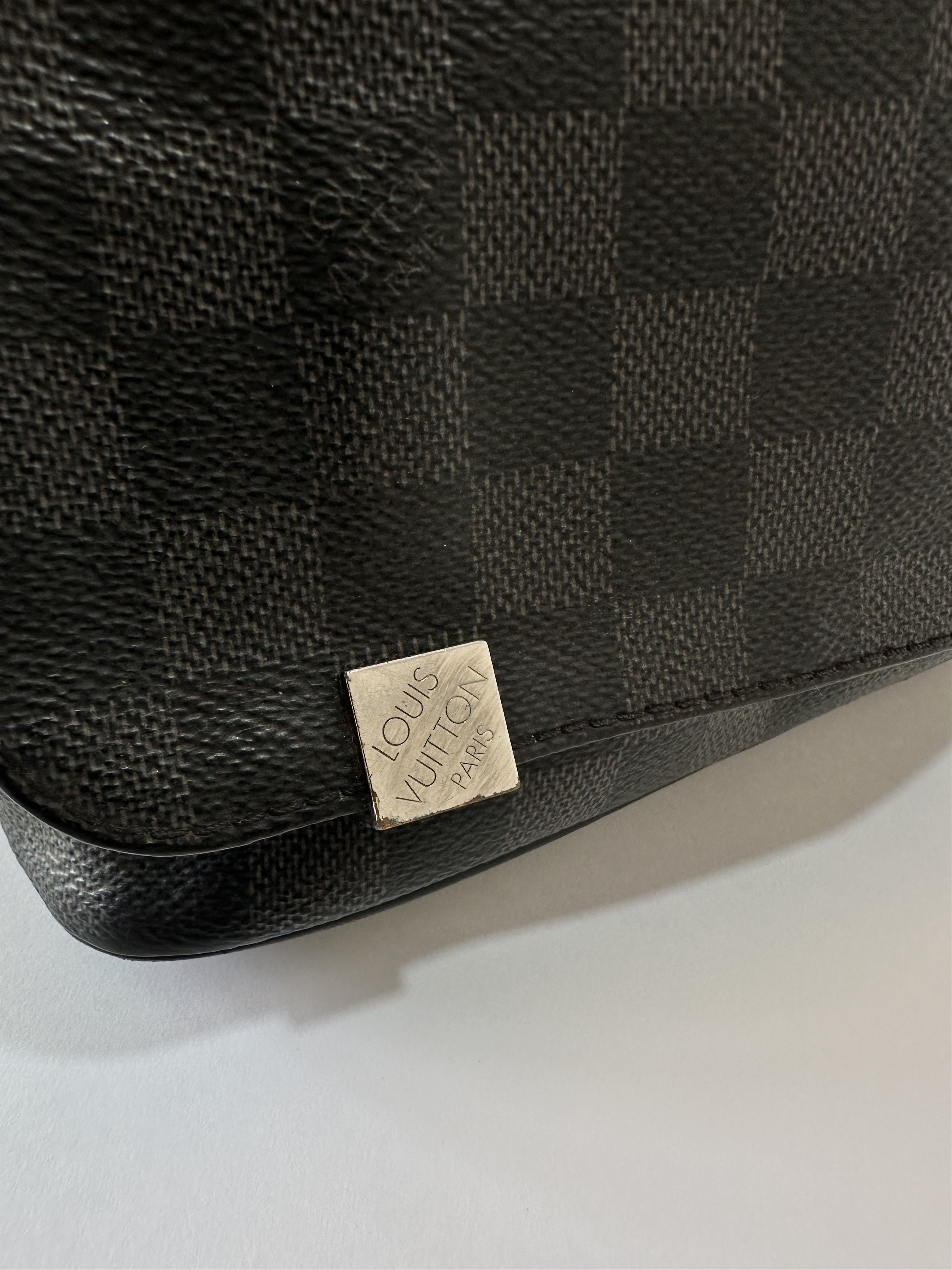 Louis Vuitton Louis Vuitton Damier Ebene Graphite Canvas District PM Bag Size ONE SIZE - 9 Thumbnail