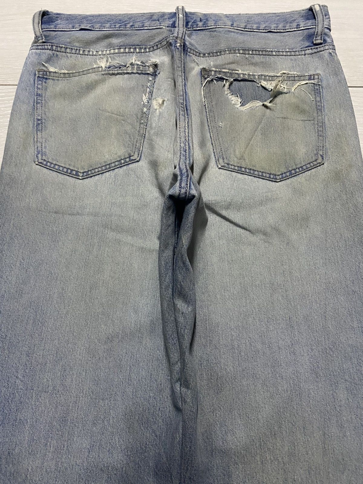 Uniqlo Vintage Japanese Uniqlo Grunge Distressed Tappered Leg Jeans Size US 34 / EU 50 - 4 Thumbnail