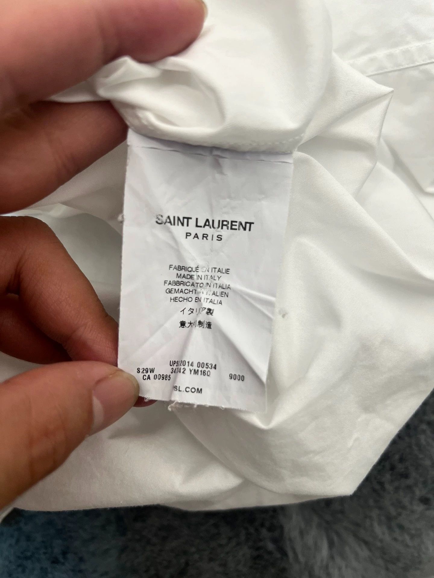 Saint Laurent Paris Saint Laurent Spring/Summer 2015 White Square Collar Shirt Size US S / EU 44-46 / 1 - 6 Thumbnail
