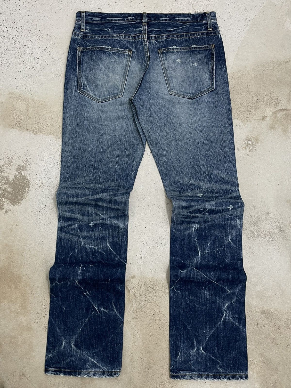 Japanese Brand Vintage Japan Designer 90’s Made Nippon Distressed War Jeans Size US 32 / EU 48 - 7 Thumbnail