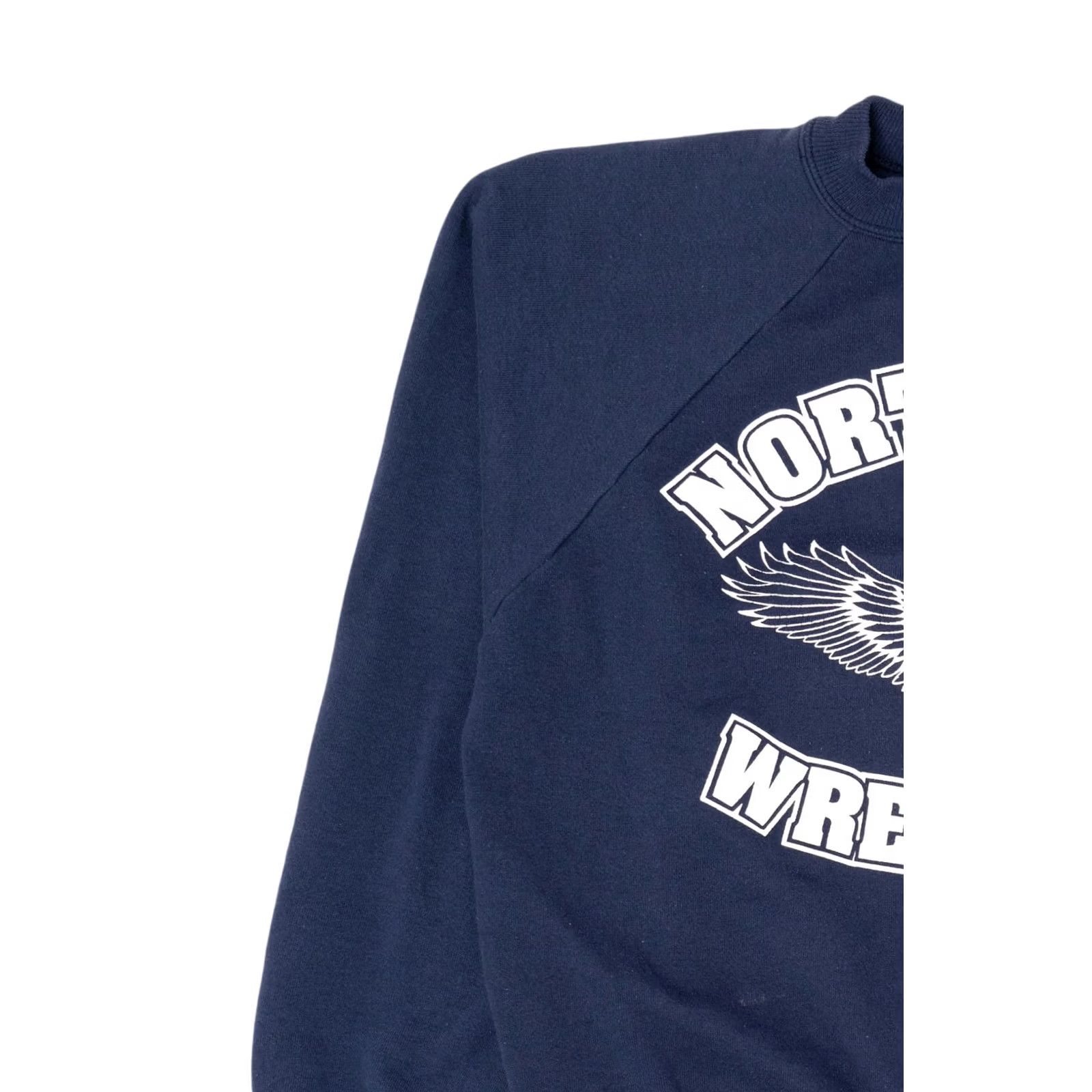 Hanes VINTAGE Northside Wrestling Raglan Sweatshirt Navy Blue 1990s XL Hanes Mens Womens Girls Boys Size US XL / EU 56 / 4 - 7 Thumbnail