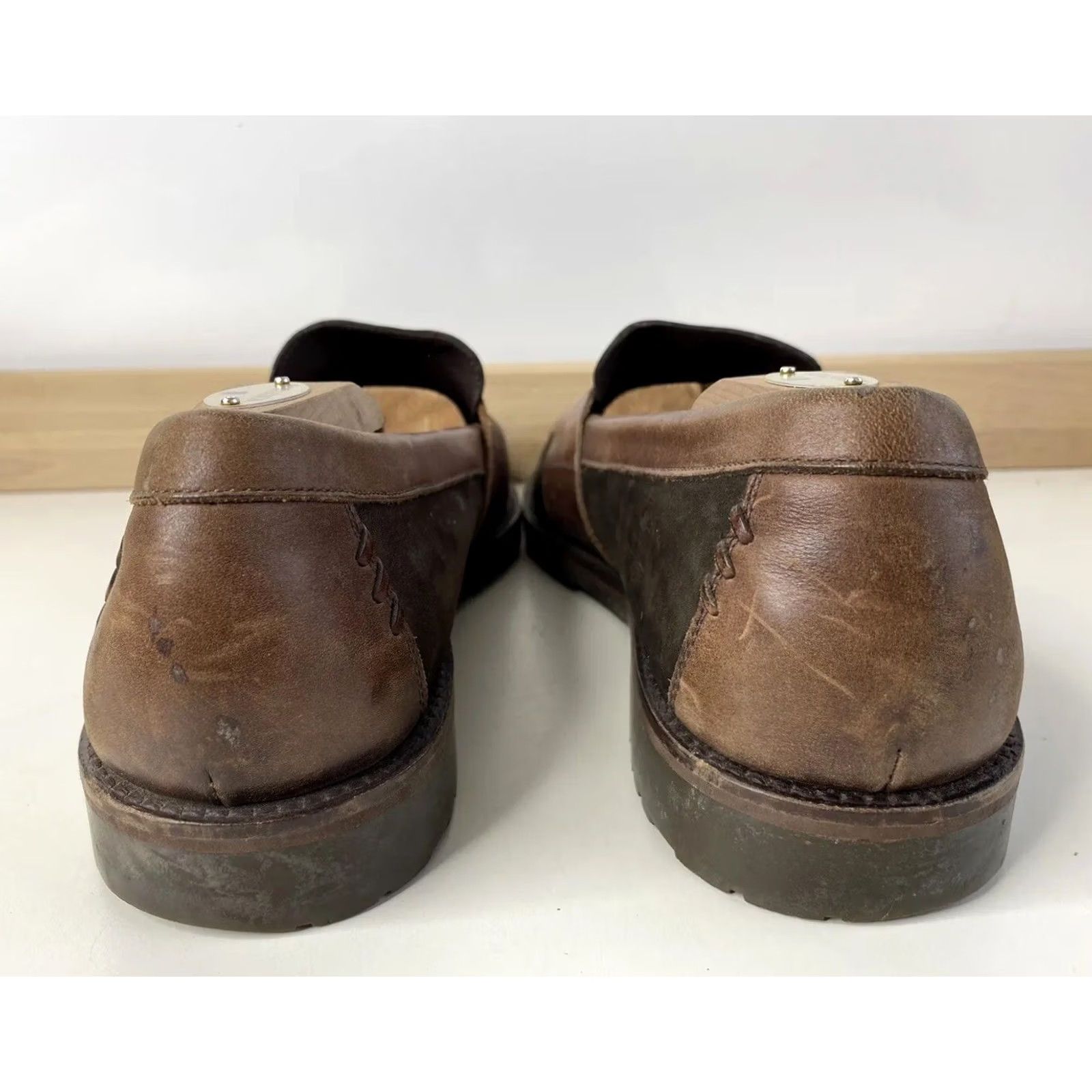 Penn HS Trask Penny Leather Tassel Loafers Dress Men US 11 Brown Tasseled Shoes Size US 11 / EU 44 - 4 Thumbnail