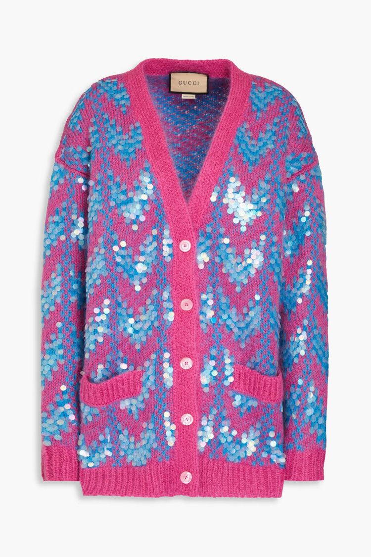 Gucci o1y0925 Cardigan in Fuchsia/Blue Size XS / US 0-2 / IT 36-38 - 1 Thumbnail