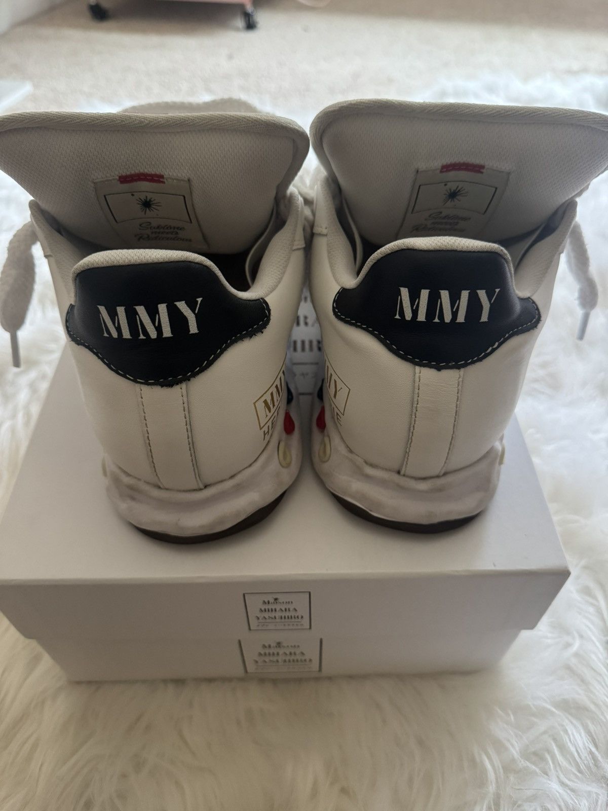 Maison MIHARA YASUHIRO MMY Herbie Puffer OG Sole Leather Low 'White' Size US 11 / EU 44 - 4 Thumbnail