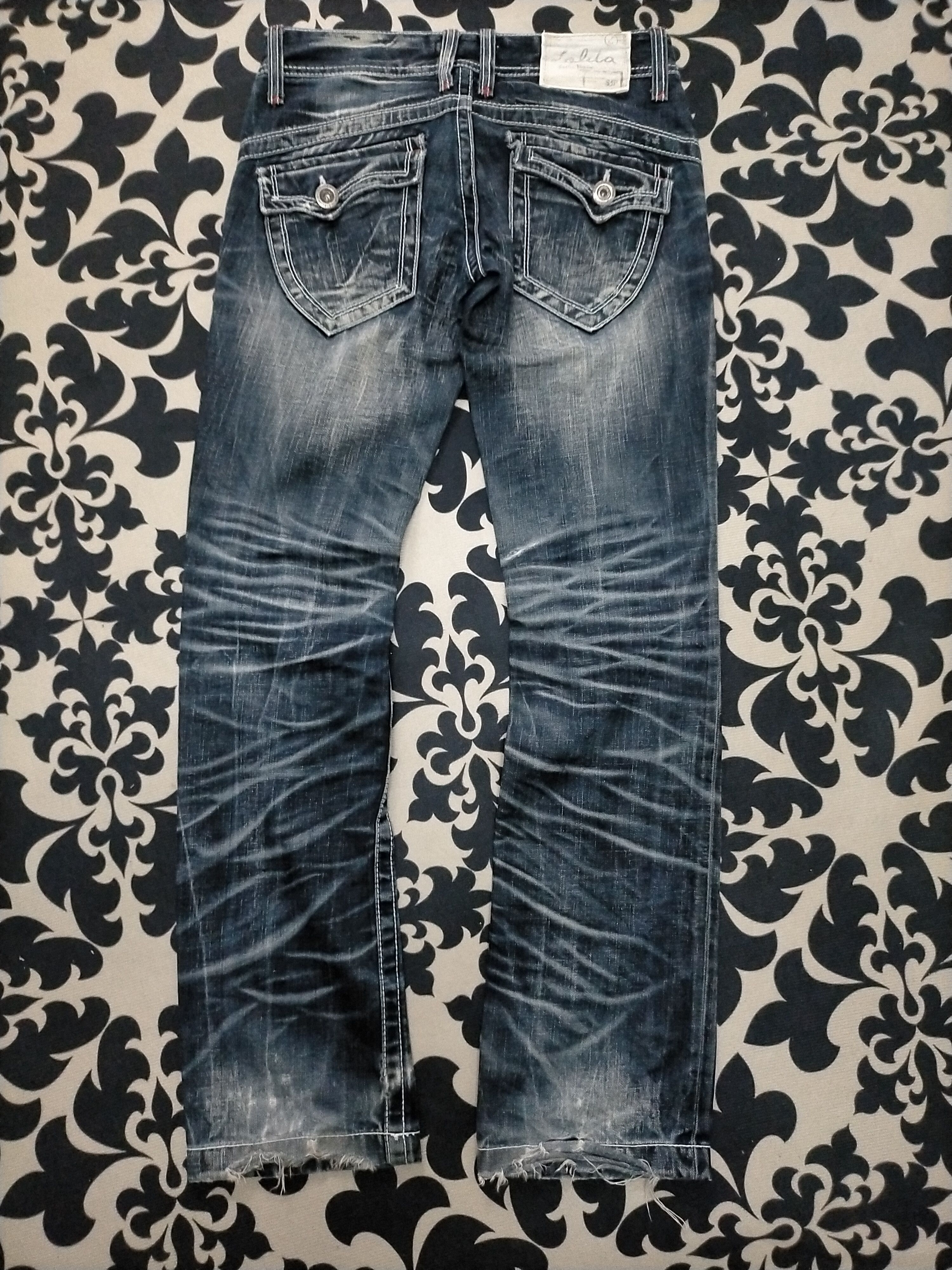 Tornado Mart 🔥Distressed🔥Lolita Sick Mudwash Flare Jeans Size US 28 / EU 44 - 6 Thumbnail