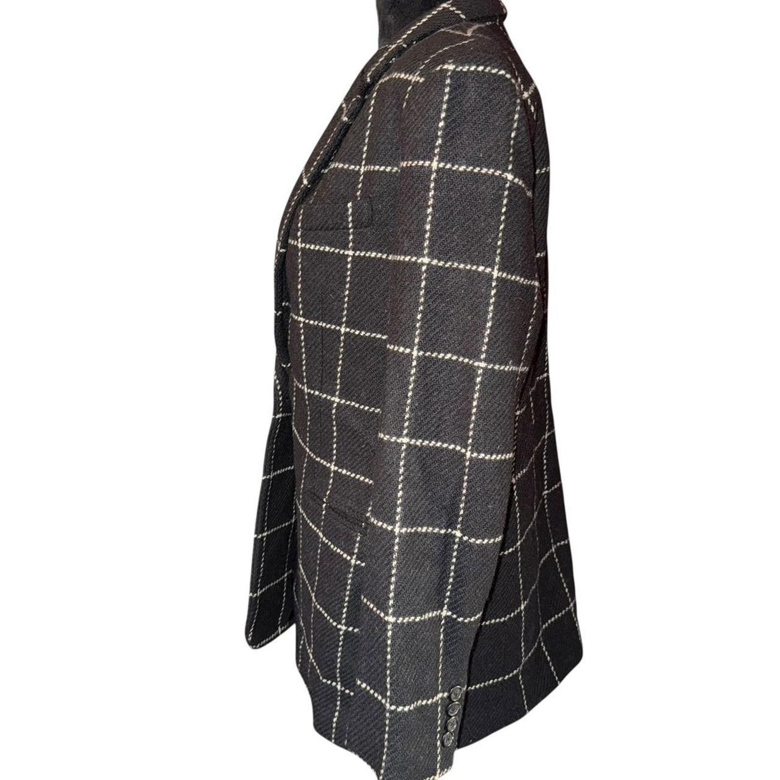 Ralph Lauren Vtg ralph lauren grey wool windowpane blazer jacket 12 Size XL / US 12-14 / IT 48-50 - 3 Thumbnail