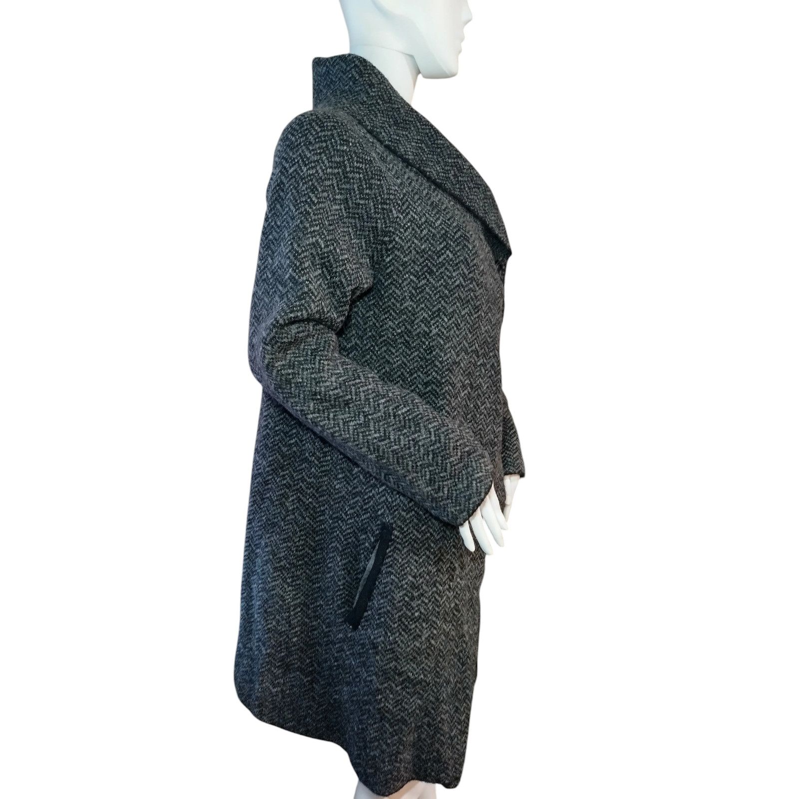 Jones New York Jones New York Coat Wool Blend Chevron Shawl Black SZ XL Size XL / US 12-14 / IT 48-50 - 4 Thumbnail