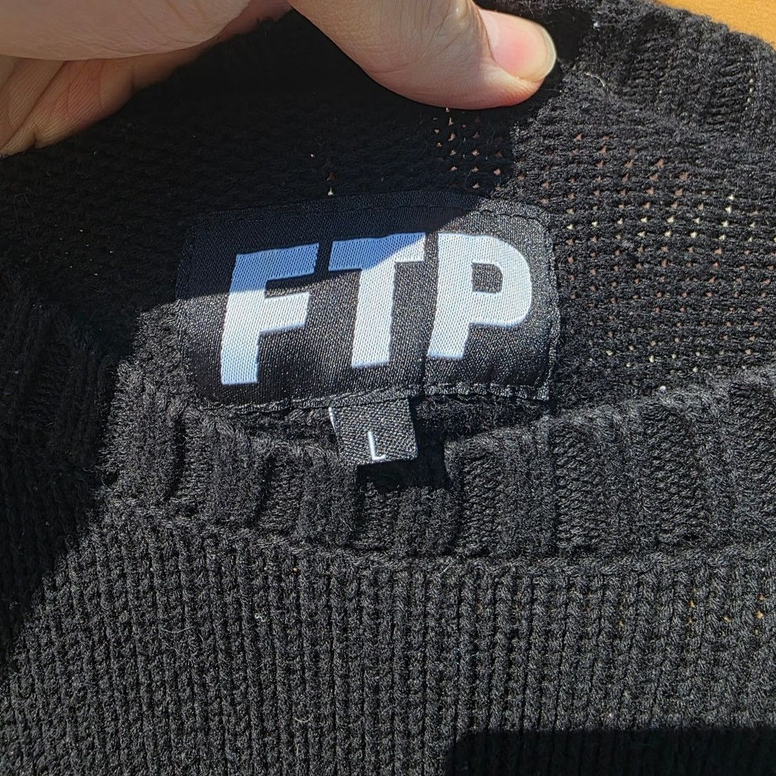 Fuck The Population FTP Spell Out Knit Sweater "Black" Size US L / EU 52-54 / 3 - 3 Thumbnail