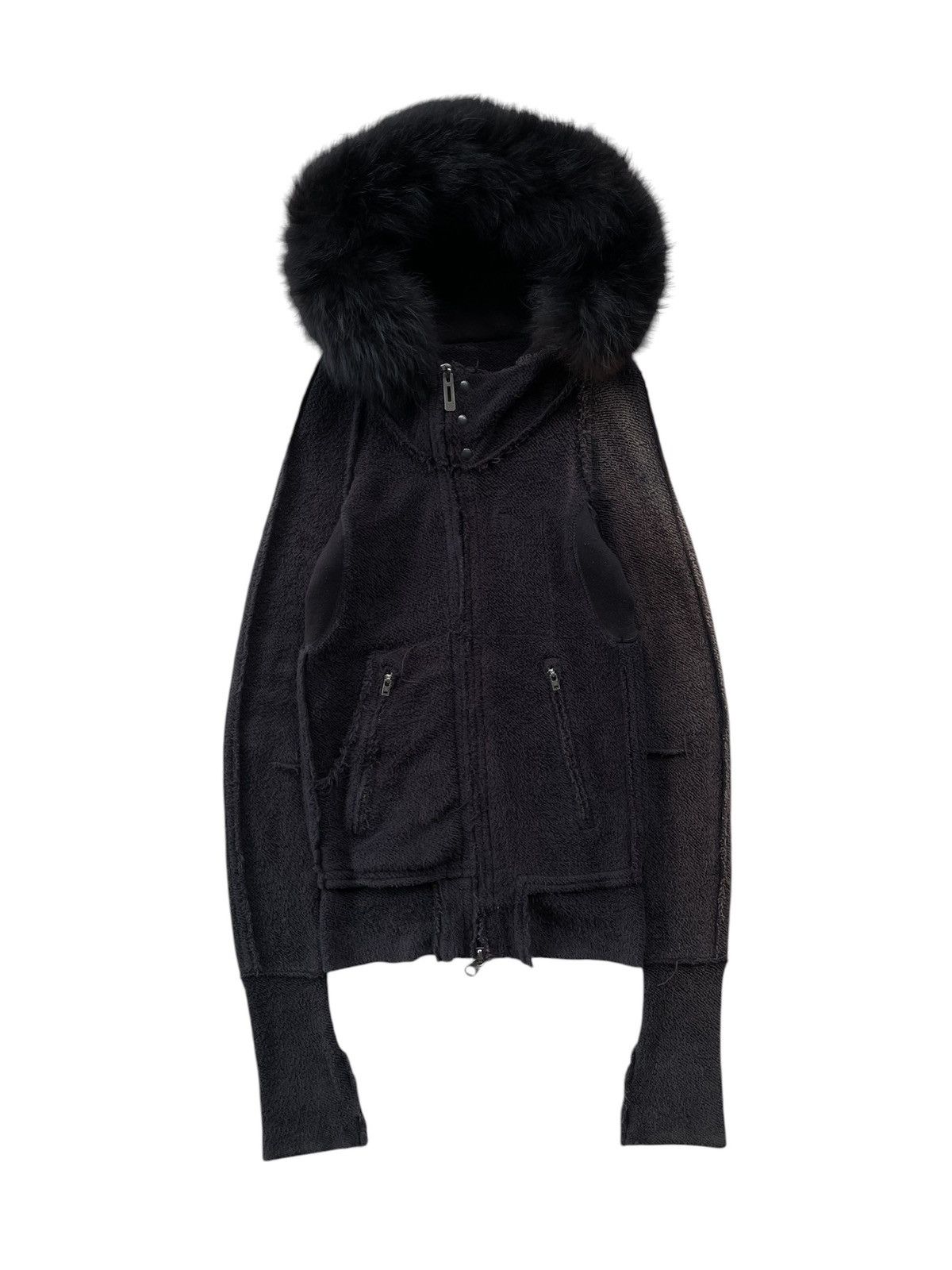 初期 L.G.B. エルジービー ダメージニットパーカー PARKA KSKB If Six Was Nine × Le Grande Bleu (L.G.B.) LGB fur hoodie/parka